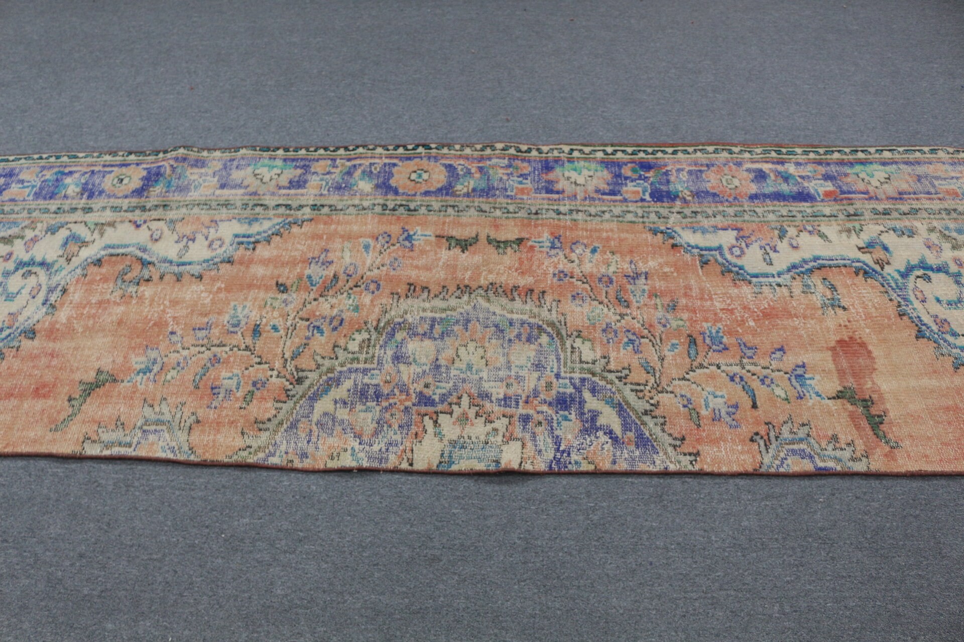 94x266 cm Yolluk Halı, Merdiven Halı, Koridor Halı, Merdiven Halı, Nostaljik Halı, Turuncu Antik Halı, Antik Halı, Koridor Halı