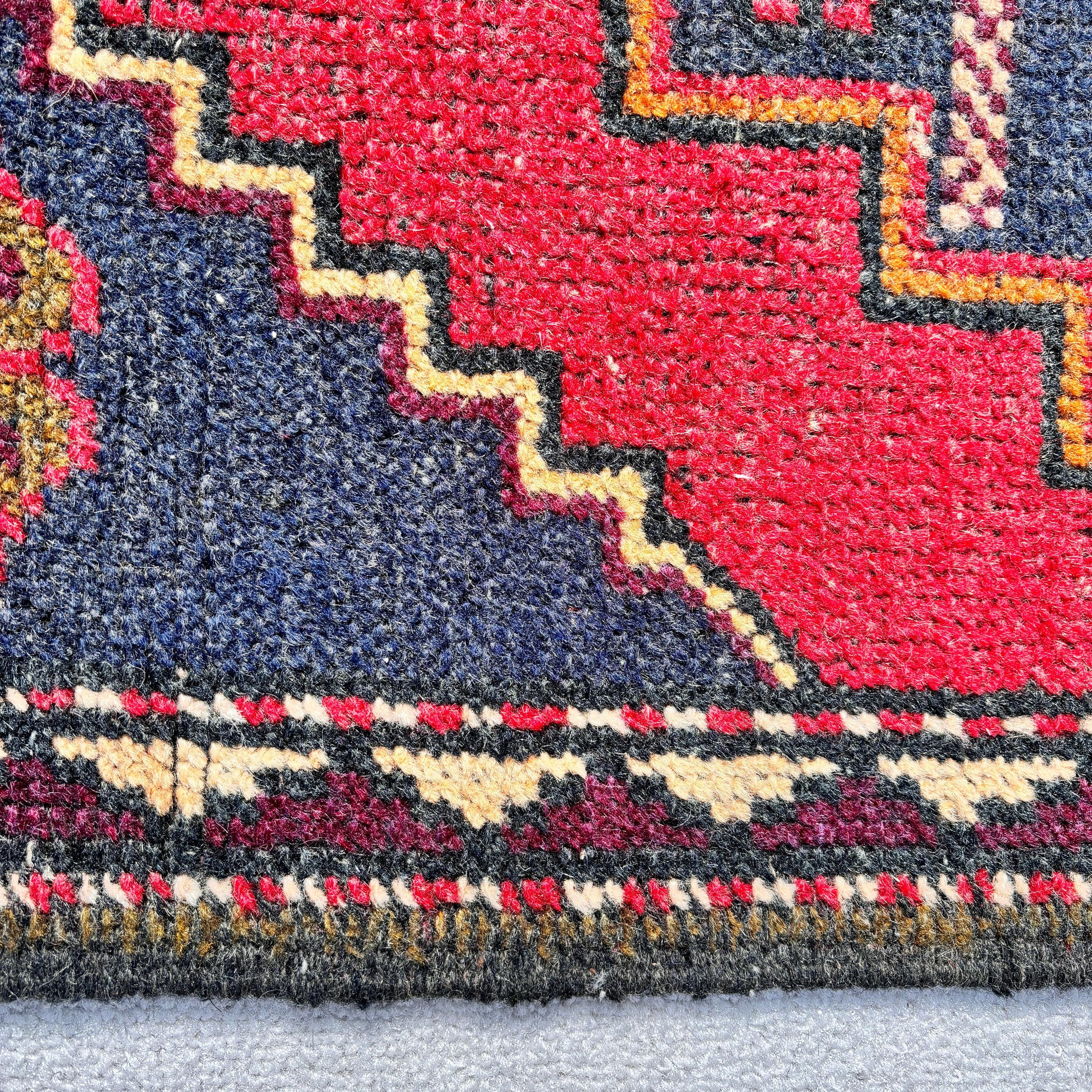 Bedroom Rugs, Vintage Rug, Rugs for Kitchen, 1.7x3.5 ft Small Rugs, Luxury Rug, Red Modern Rugs, Turkish Rug, Statement Rugs, Kitchen Rug