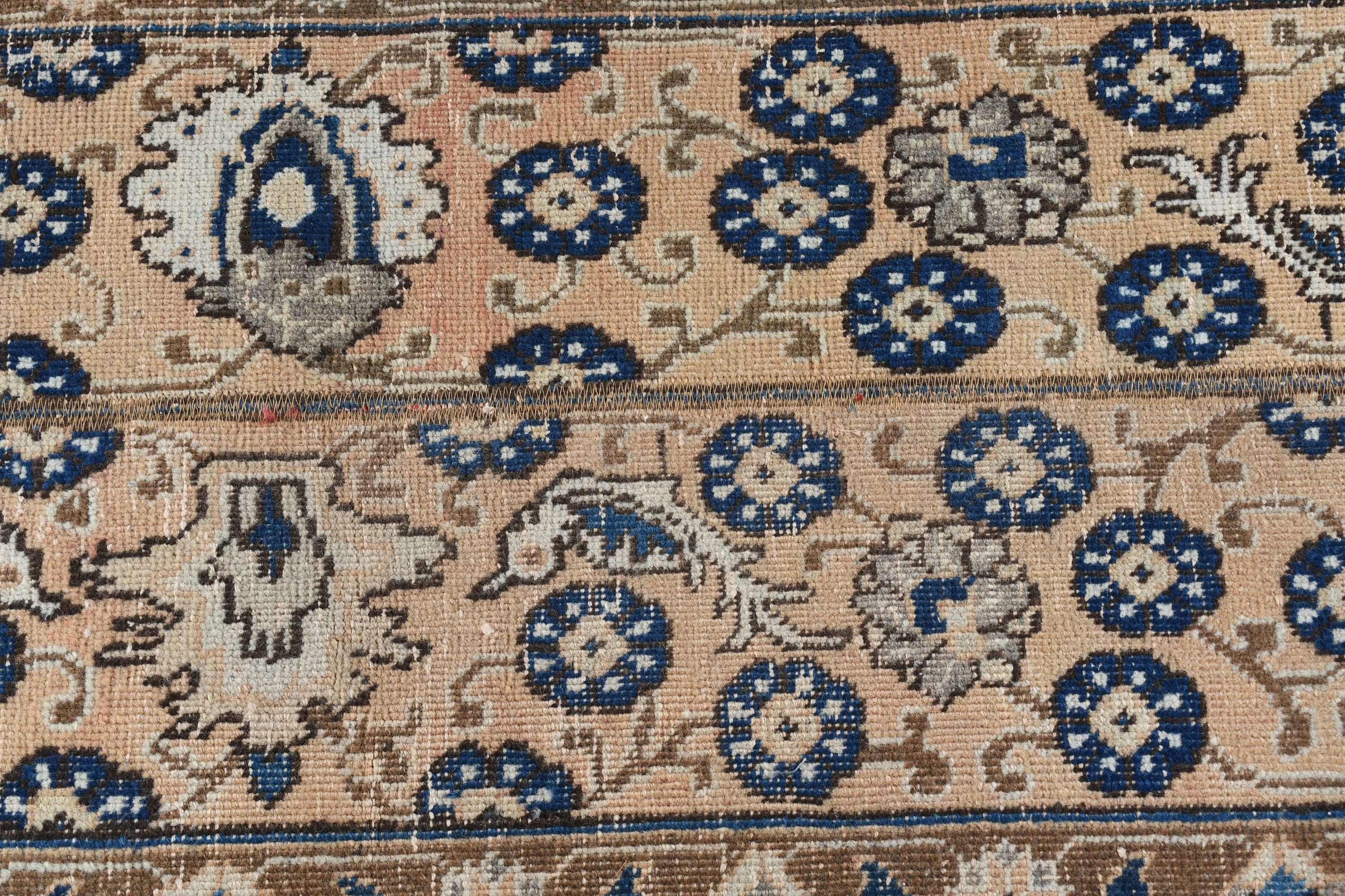 Vintage Halı, Bej Düz Dokuma Halı, Açıklama Halıları, Türk Halıları, Lüks Halı, Runner Halıları, Beni Ourain Runner Halıları, 2x8.7 ft Runner Halısı