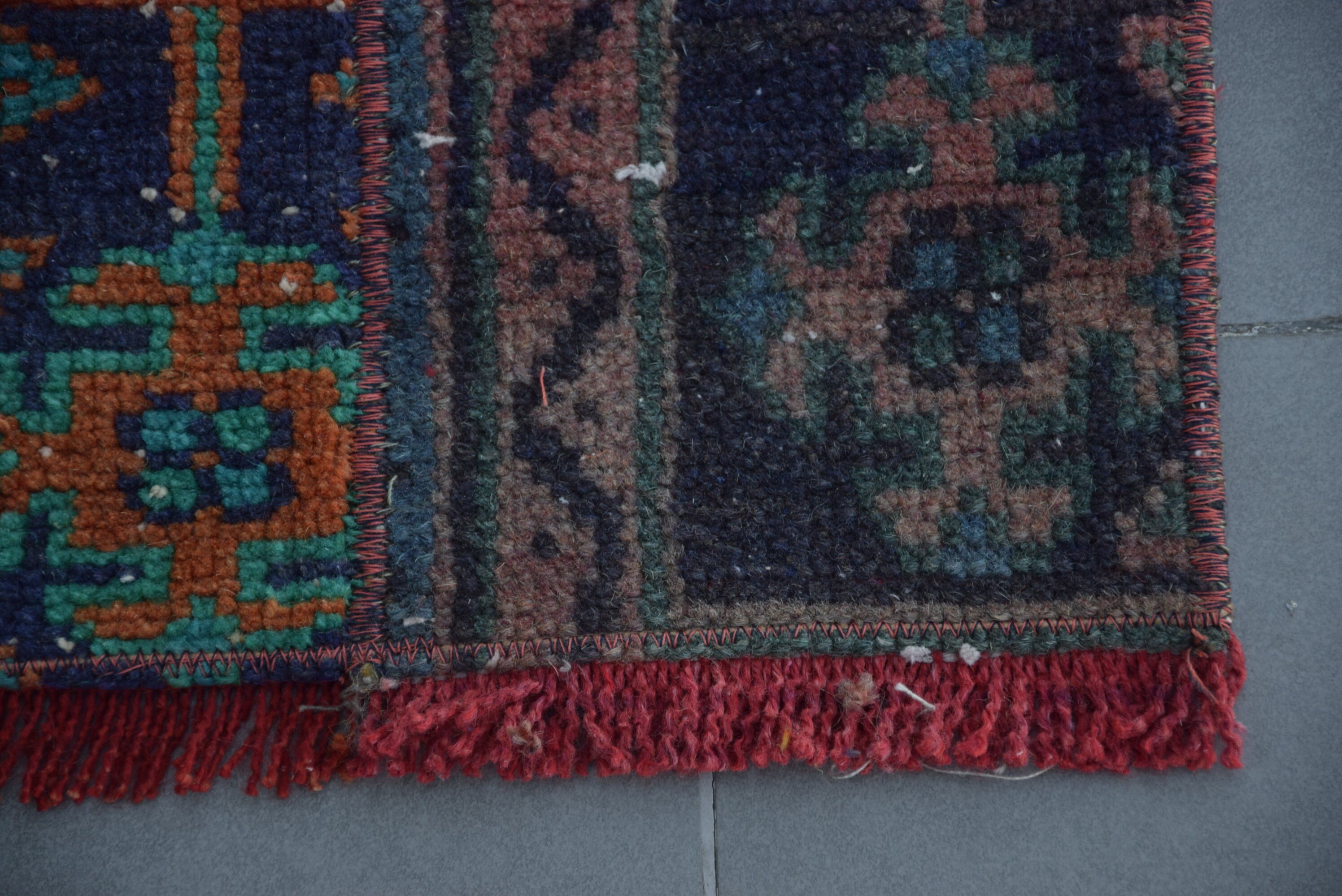 Vintage Halı, 2.3x4.4 ft Küçük Halı, Türk Halısı, Mavi Mutfak Halısı, Yatak Odası Halıları, Sevimli Halı, Duvara Asma Halılar, Çocuk Halısı, Antika Halılar