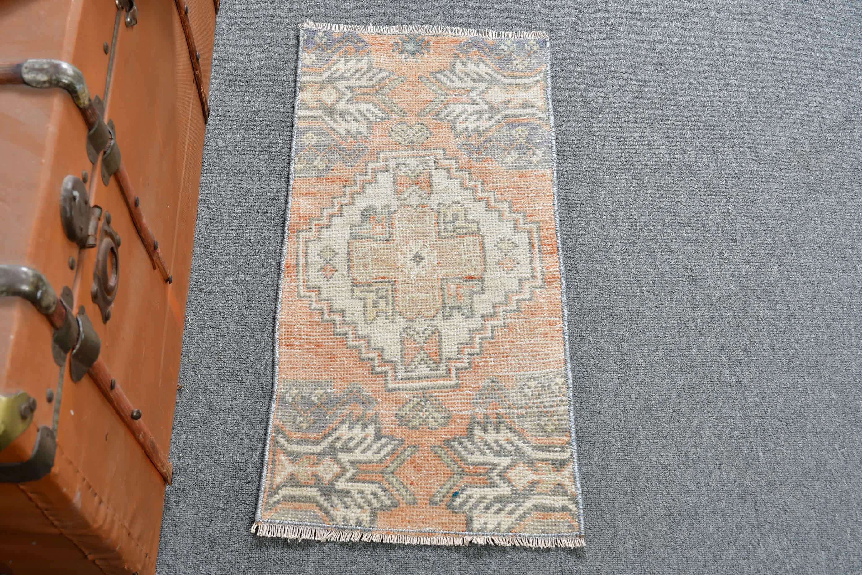 Duvar Halı, Turuncu Mutfak Halı, 37x76 cm Küçük Halı, Anadolu Halı, Araba paspası Halı, Mutfak Halı, Giriş Halı, Nostaljik Halı