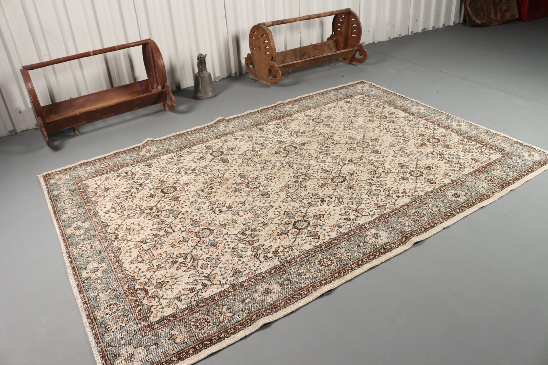 Rugs for Bedroom, Beige Kitchen Rug, 6x8.9 ft Large Rug, Living Room Rugs, Kitchen Rugs, Vintage Rug, Turkish Rug, Floor Rugs, Salon Rugs