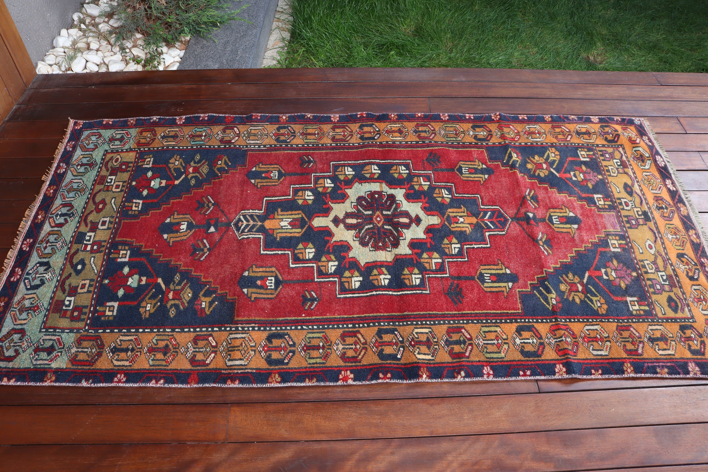 Boho Accent Halıları, Türk Halısı, 3,3x6,5 ft Accent Halıları, Kırmızı Mutfak Halısı, Vintage Halılar, Giriş Halısı, Anadolu Halısı, Sanatsal Halılar, Mutfak Halısı