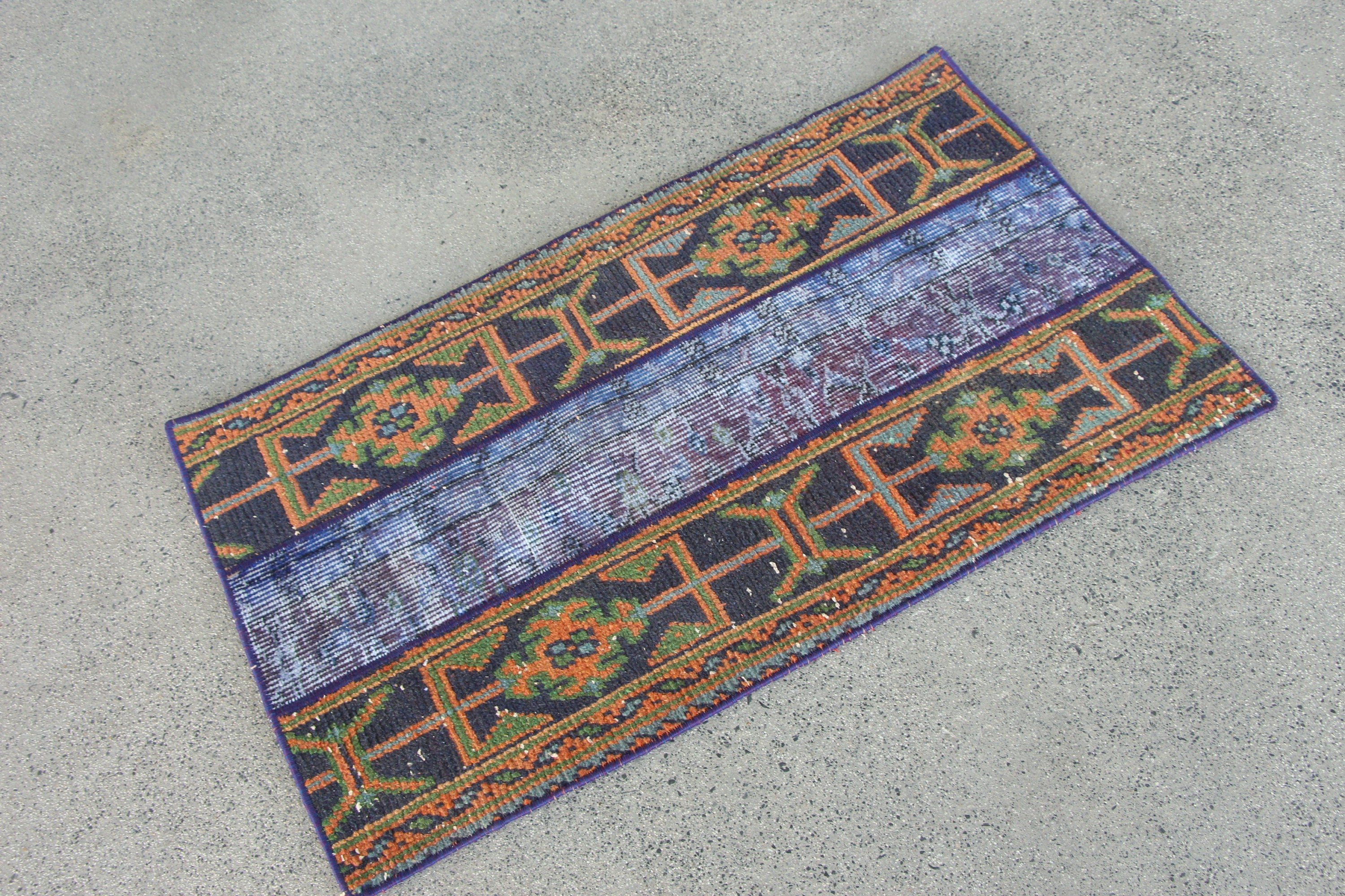 Blue Oriental Rugs, Pastel Rug, Oriental Rug, Vintage Rug, Car Mat Rugs, Bedroom Rugs, Turkish Rug, Wall Hanging Rug, 1.9x3.3 ft Small Rugs