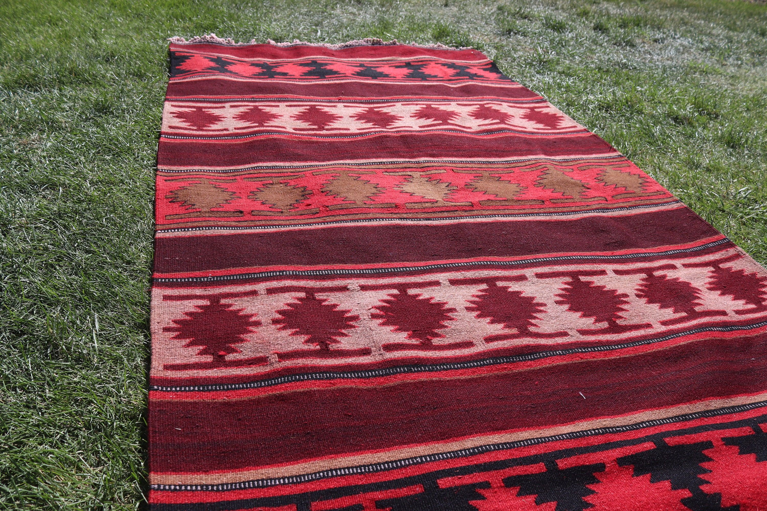 Türk Halısı, Çocuk Halısı, Yatak Odası Halısı, Vintage Halılar, Türkiye Halısı, Vurgu Halıları, Yer Halısı, 3.5x6.8 ft Accent Halıları, Kırmızı Yatak Odası Halısı, Kilim