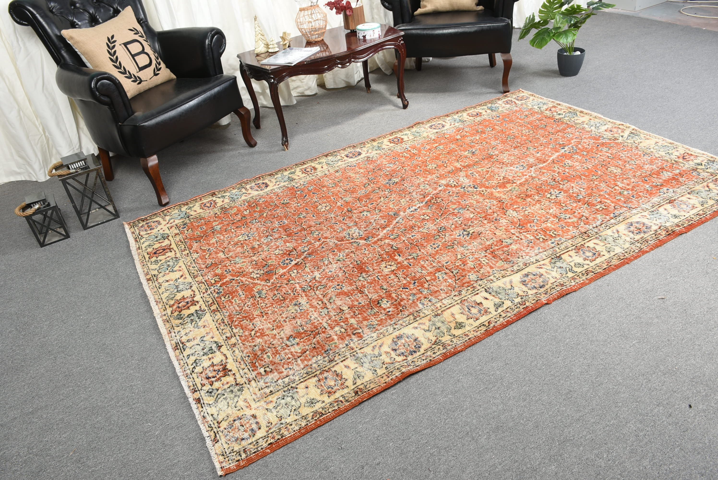 Bedroom Rugs, Turkish Rug, Rugs for Bedroom, Dining Room Rugs, Red Antique Rug, Oriental Rug, 5.2x8.1 ft Large Rugs, Vintage Rug, Dorm Rug