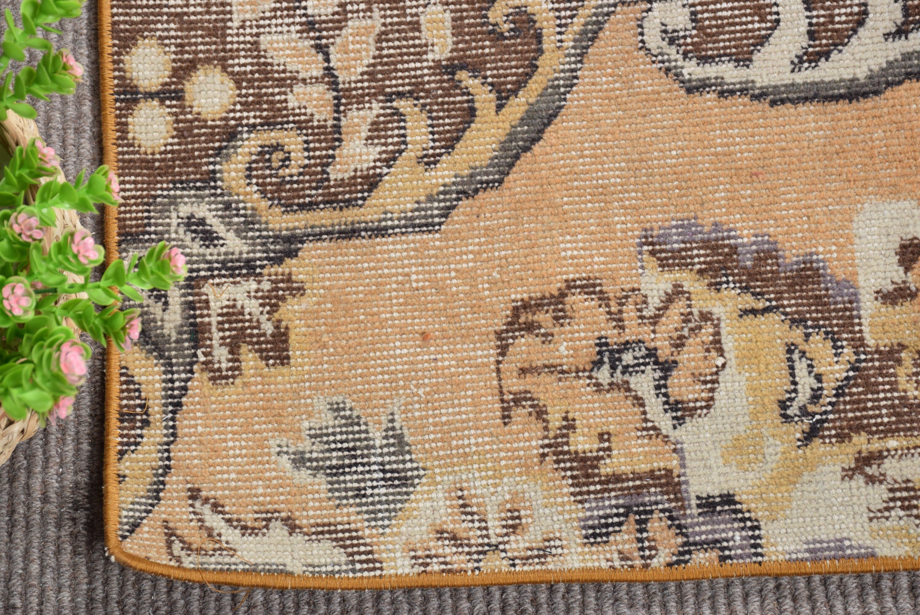Kitchen Rugs, Bedroom Rug, Rugs for Kitchen, Beige Anatolian Rug, Vintage Rug, Cool Rugs, Bath Rug, 2.5x2.8 ft Small Rug, Turkish Rug