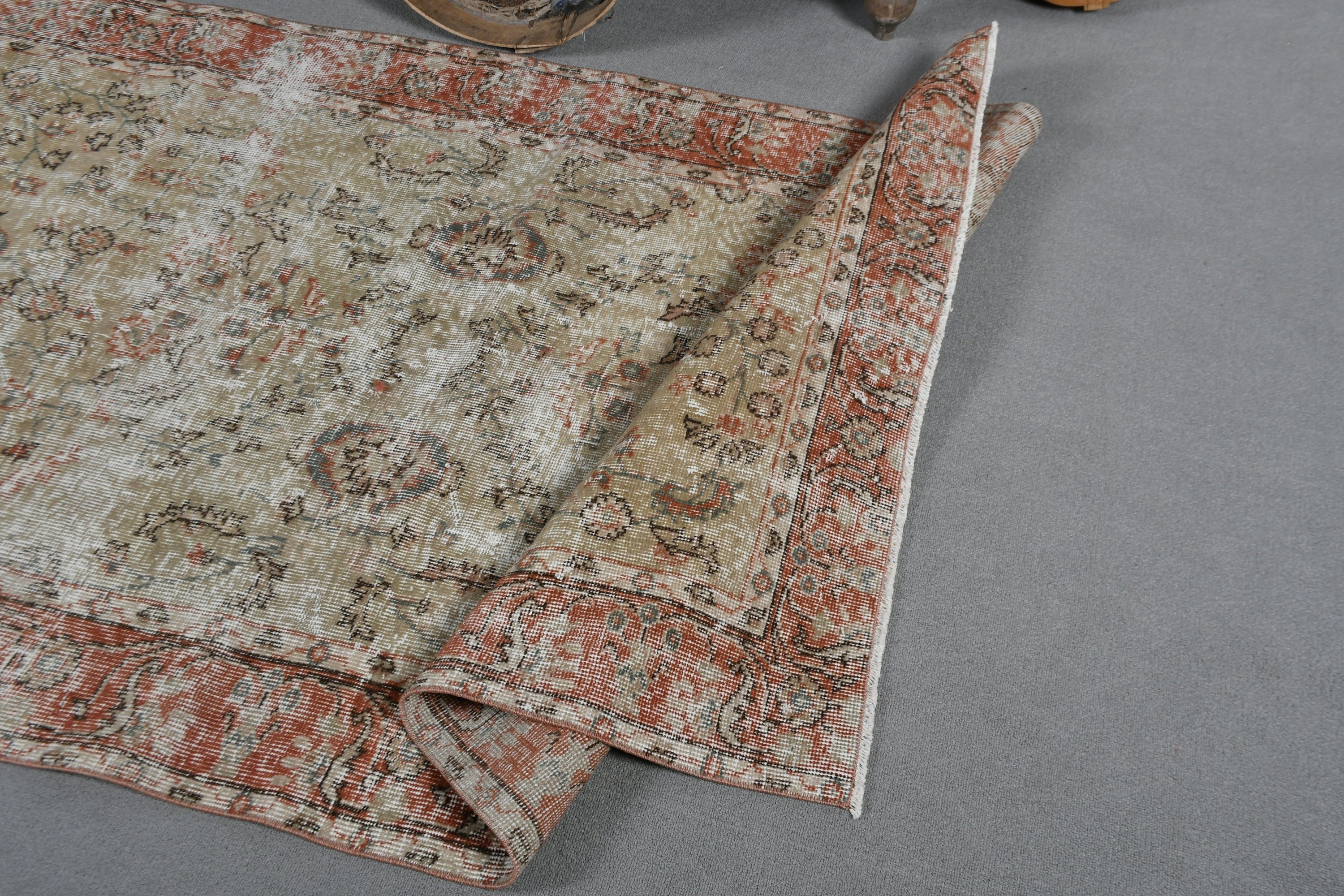 Floor Rug, Rugs for Entry, Vintage Rug, Kitchen Rugs, Beige Antique Rug, Home Decor Rug, Entry Rugs, Turkish Rugs, 3.6x6.4 ft Accent Rug