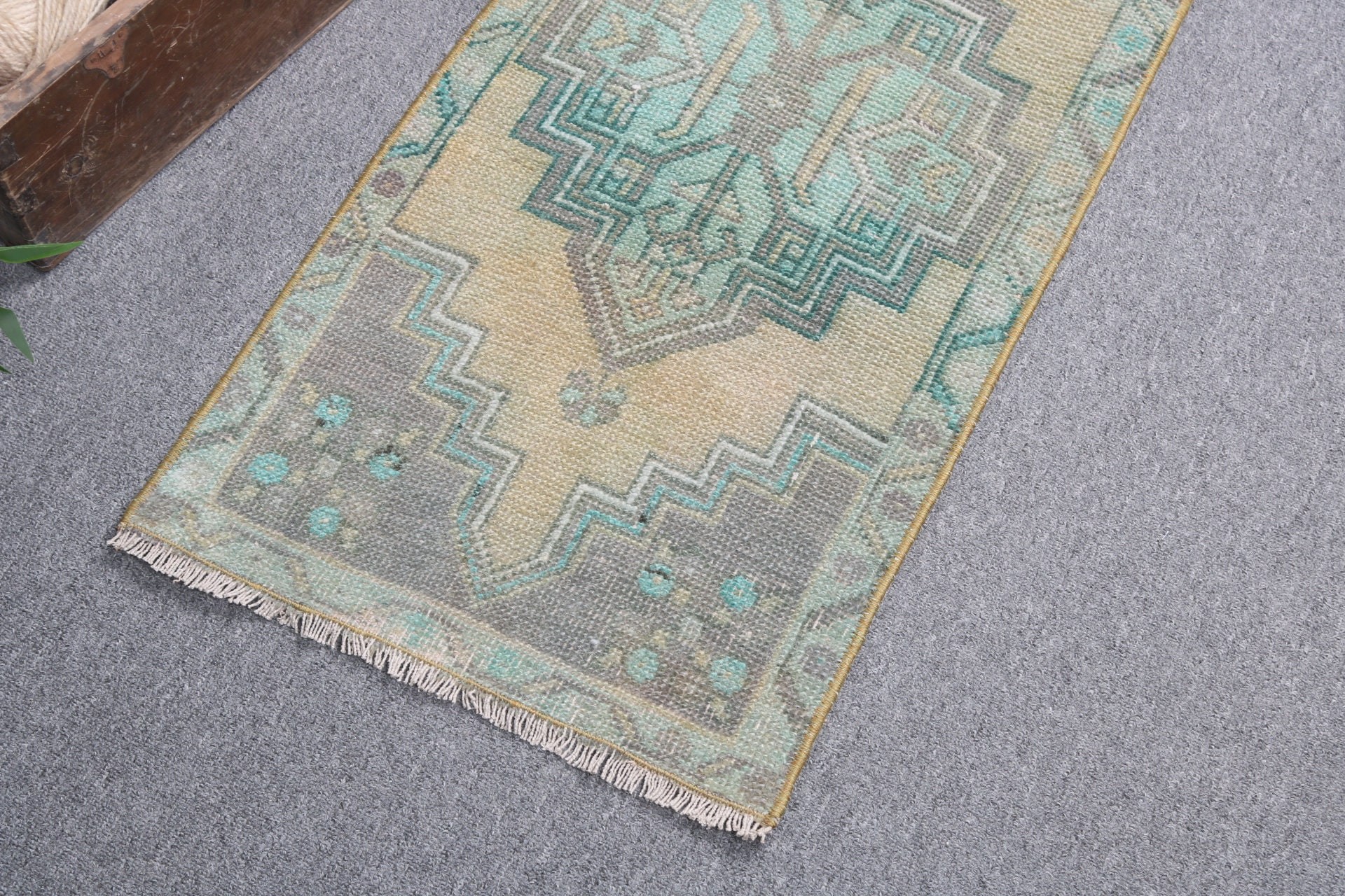 Green Neutral Rugs, Vintage Decor Rugs, Vintage Rug, Small Area Rug, Turkish Rugs, Cool Rugs, Entry Rug, Floor Rugs, 1.4x2.8 ft Small Rugs