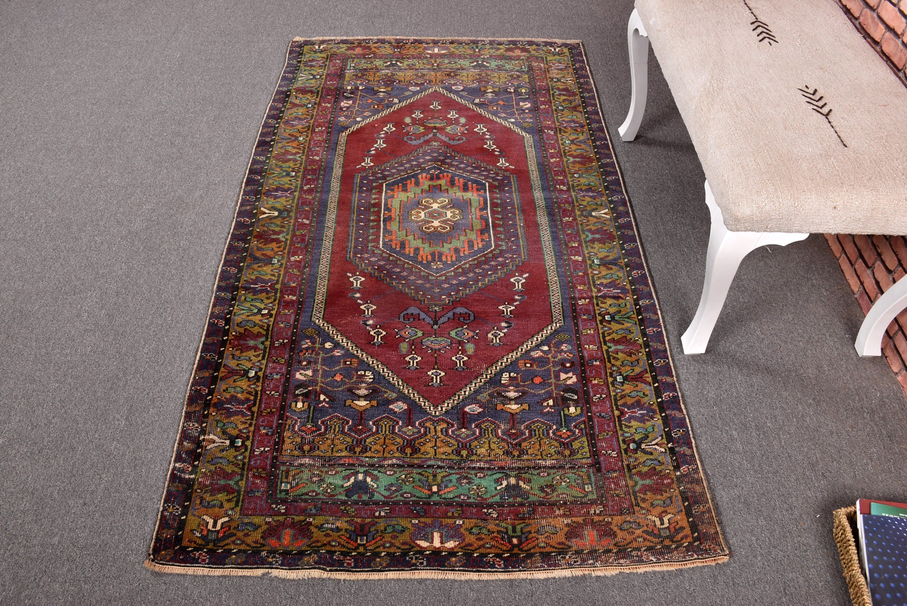 Giriş Halıları, Aztek Halıları, Soğuk Halı, Mutfak Halıları, 3,4x6,3 ft Vurgulu Halı, Oryantal Halılar, Vintage Halı, Mor Fas Halıları, Türk Halıları