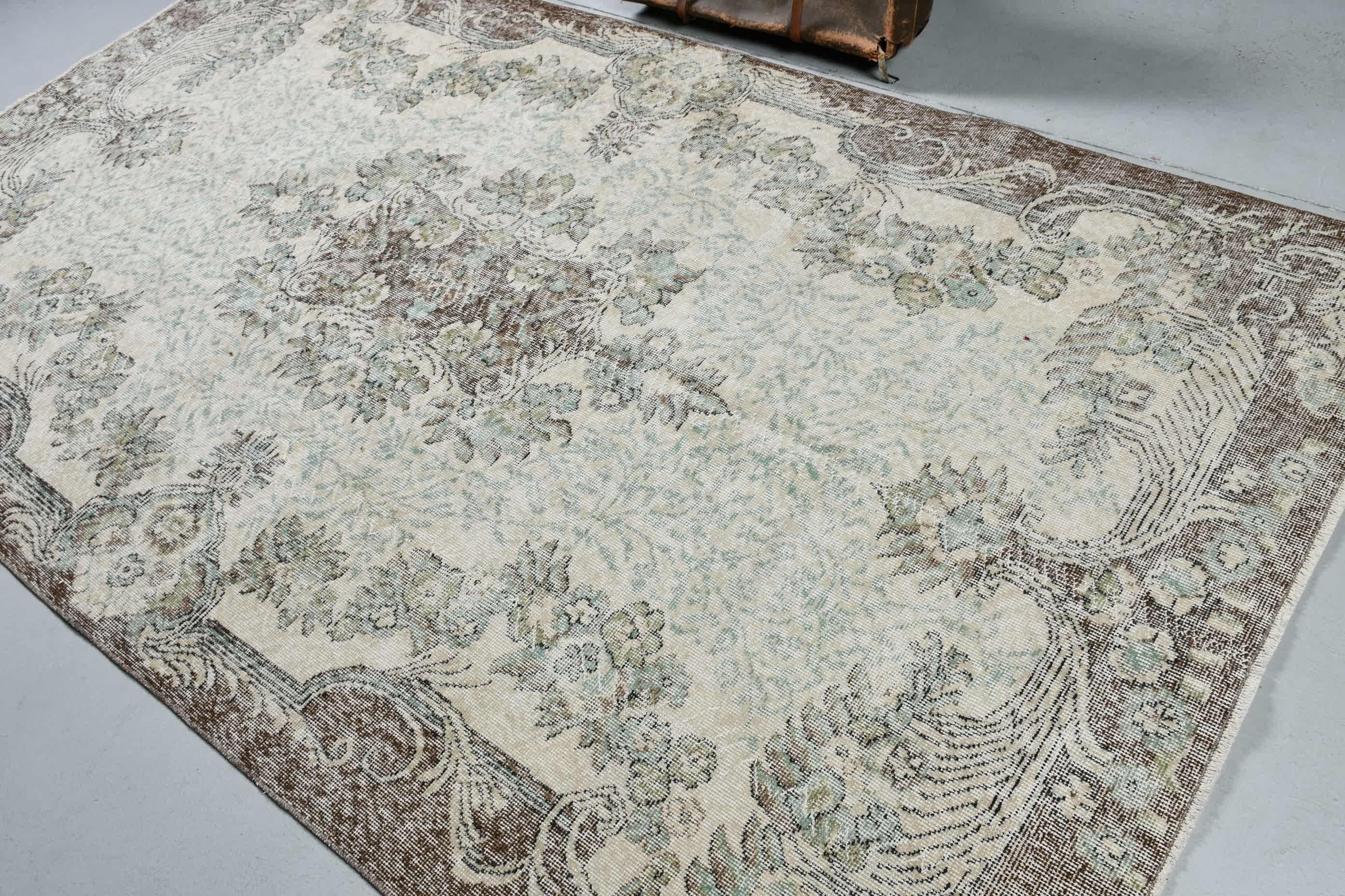 Pastel Rug, Anatolian Rugs, Living Room Rugs, Cool Rug, Beige Anatolian Rugs, Bedroom Rugs, Turkish Rug, Vintage Rug, 5.5x9.5 ft Large Rugs