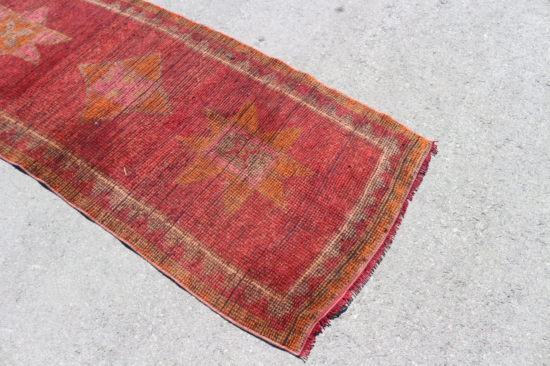 Hallway Rug, Red Kitchen Rugs, Bedroom Rug, Moroccan Rugs, Turkish Rug, 2.9x10.3 ft Runner Rug, Corridor Rug, Vintage Rug, Decorative Rug