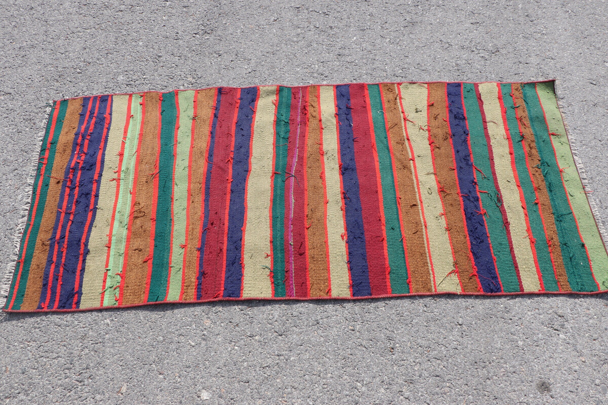 2.5x5.3 ft Small Rugs, Oriental Rug, Wall Hanging Rug, Antique Rug, Kilim, Car Mat Rug, Turkish Rug, Green Antique Rug, Vintage Rug