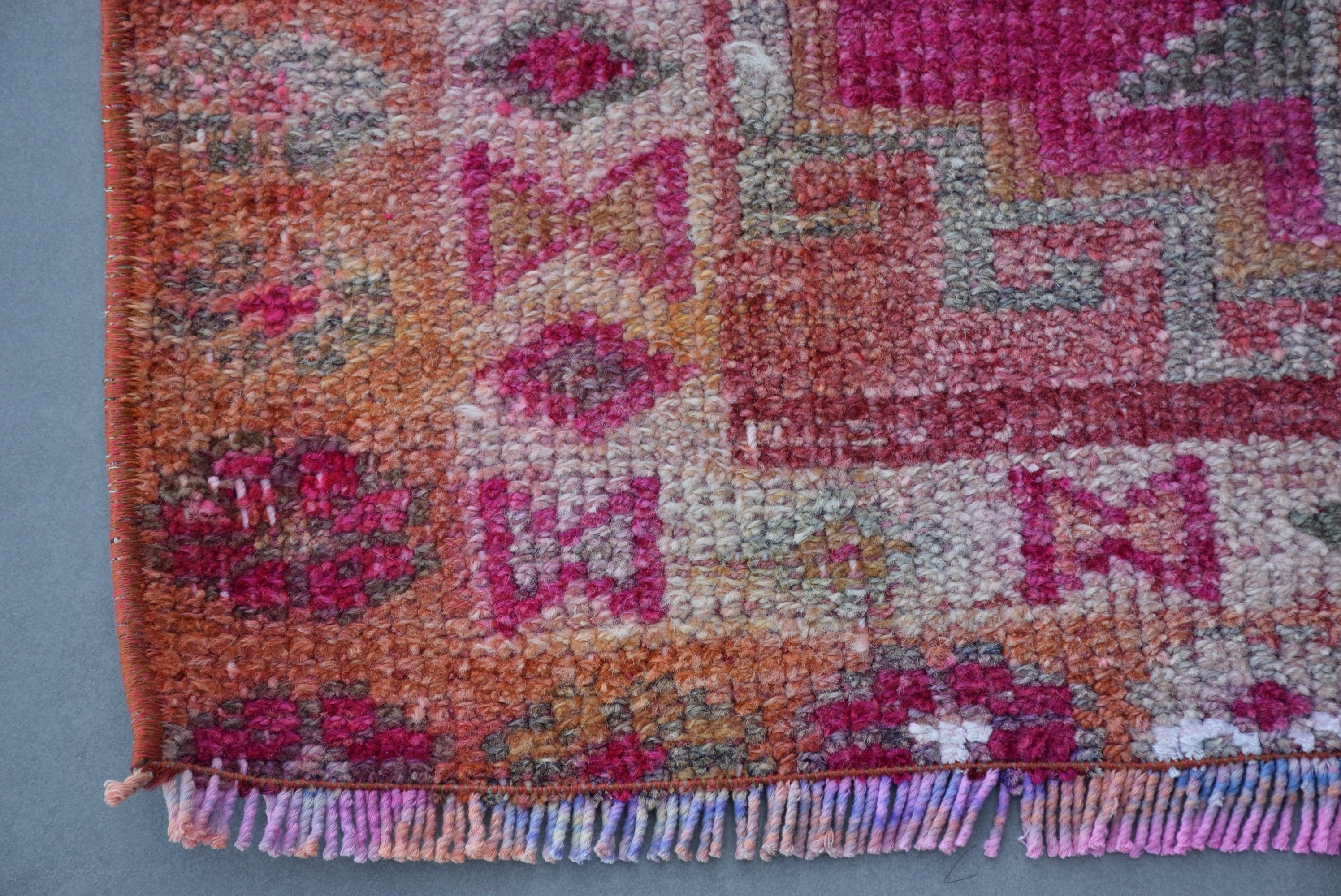 Pink Moroccan Rug, Turkish Rug, Kitchen Rug, Rugs for Runner, Anatolian Rug, 2.5x8.8 ft Runner Rug, Home Decor Rugs, Old Rug, Vintage Rugs