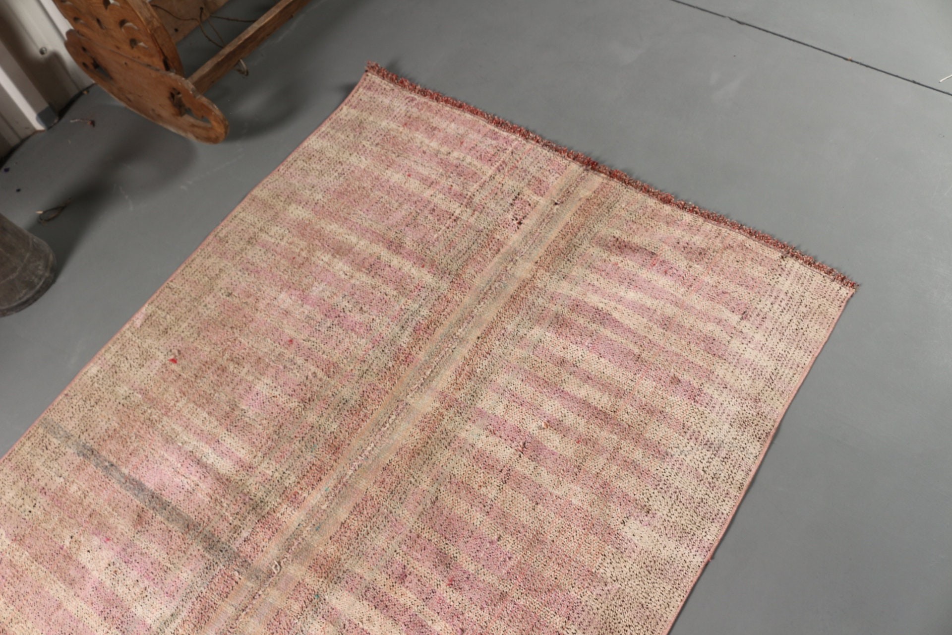 Vintage Halılar, Türk Halısı, Yer Halısı, Kilim, Alan Halıları, Yatak Odası Halısı, Bej Oushak Halıları, Mutfak Halısı, 3,9x6,4 ft Alan Halısı, Çocuk Halısı