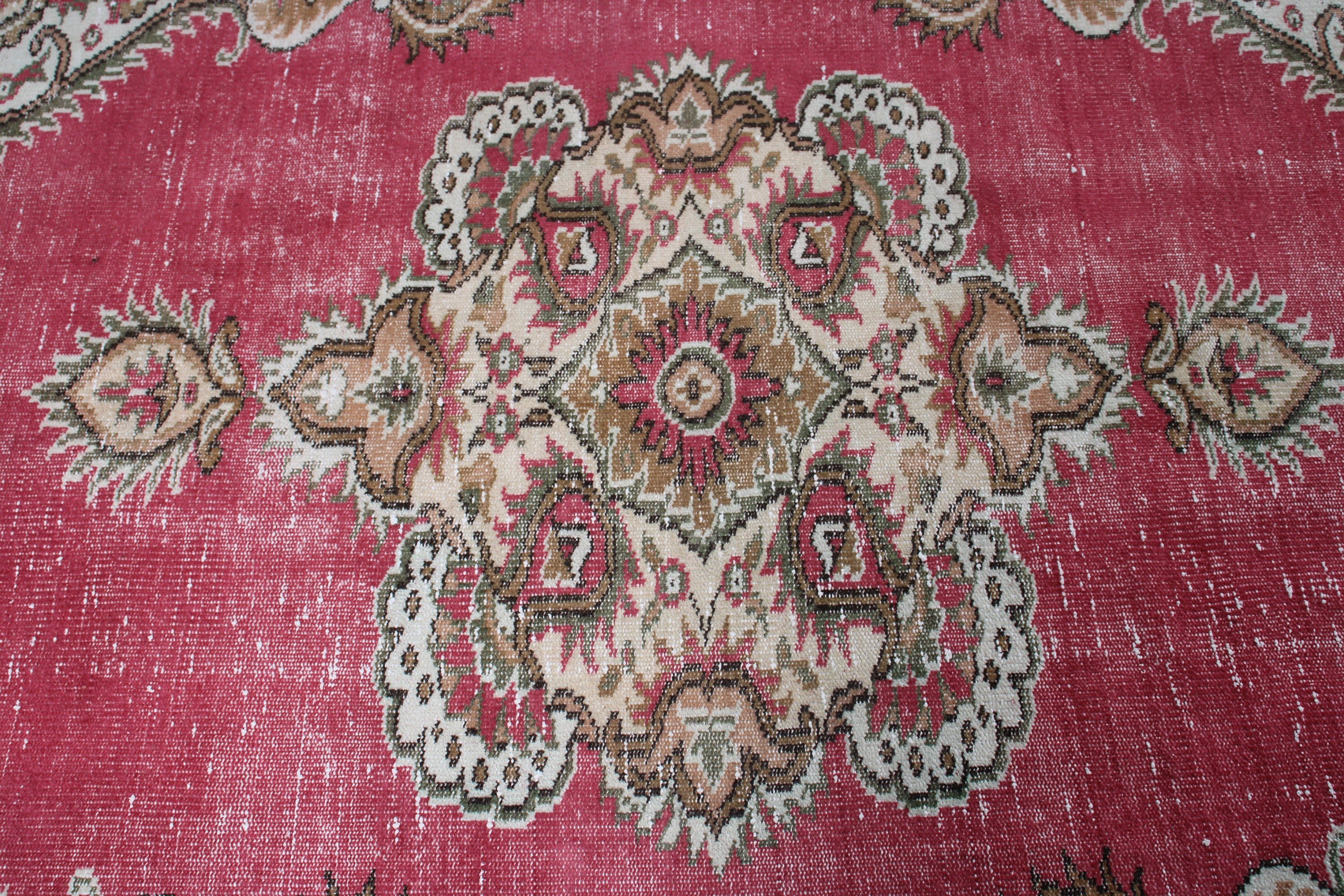 Vintage Rugs, 4.2x7.7 ft Area Rugs, Living Room Rugs, Indoor Rug, Bedroom Rug, Floor Rug, Turkish Rug, Statement Rug, Pink Anatolian Rugs