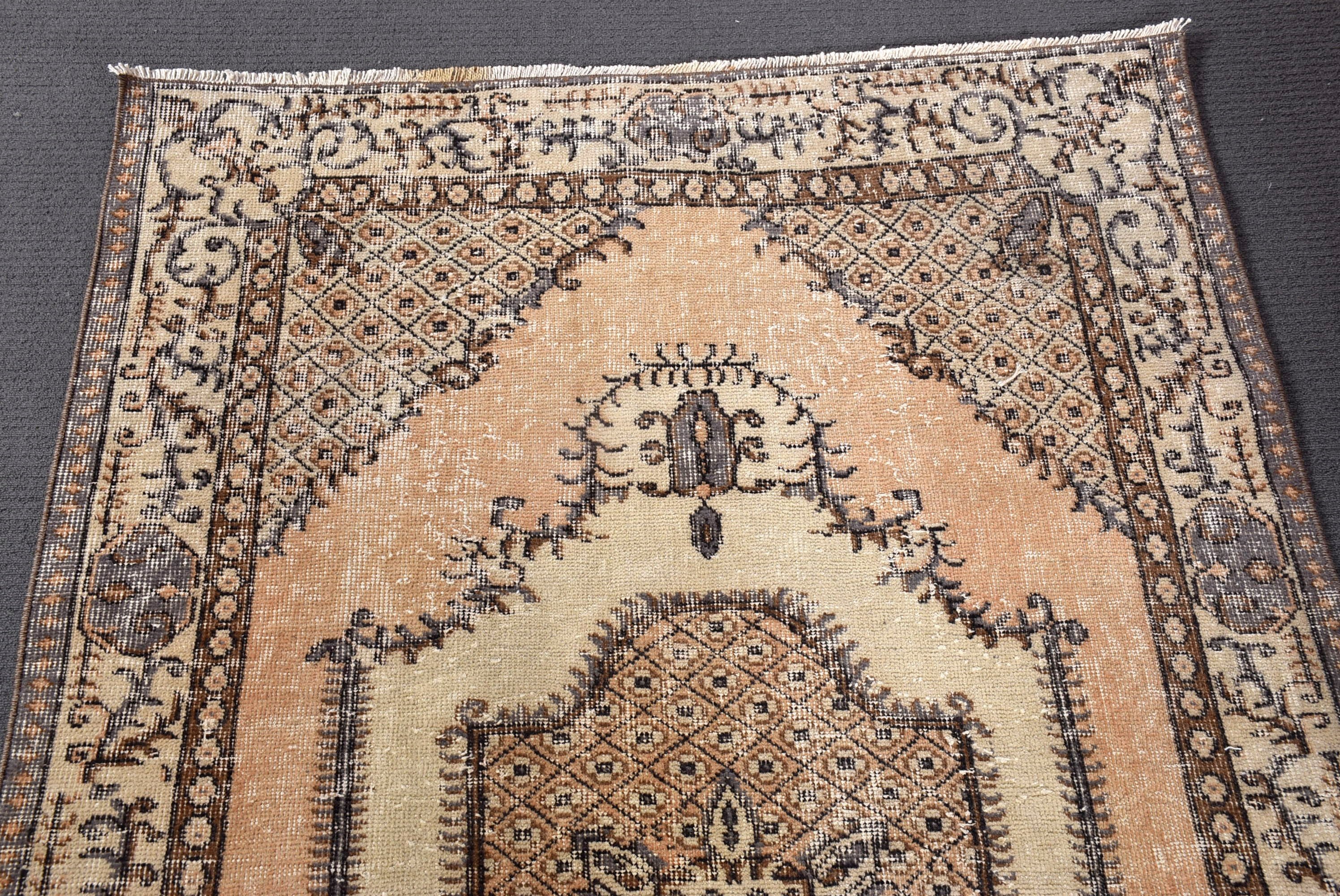 Dekoratif Halılar, Yer Halısı, 3,7x6,3 ft Aksan Halısı, Giriş Halıları, Vintage Halılar, Aztek Halıları, Türk Halıları, Turuncu Yatak Odası Halıları