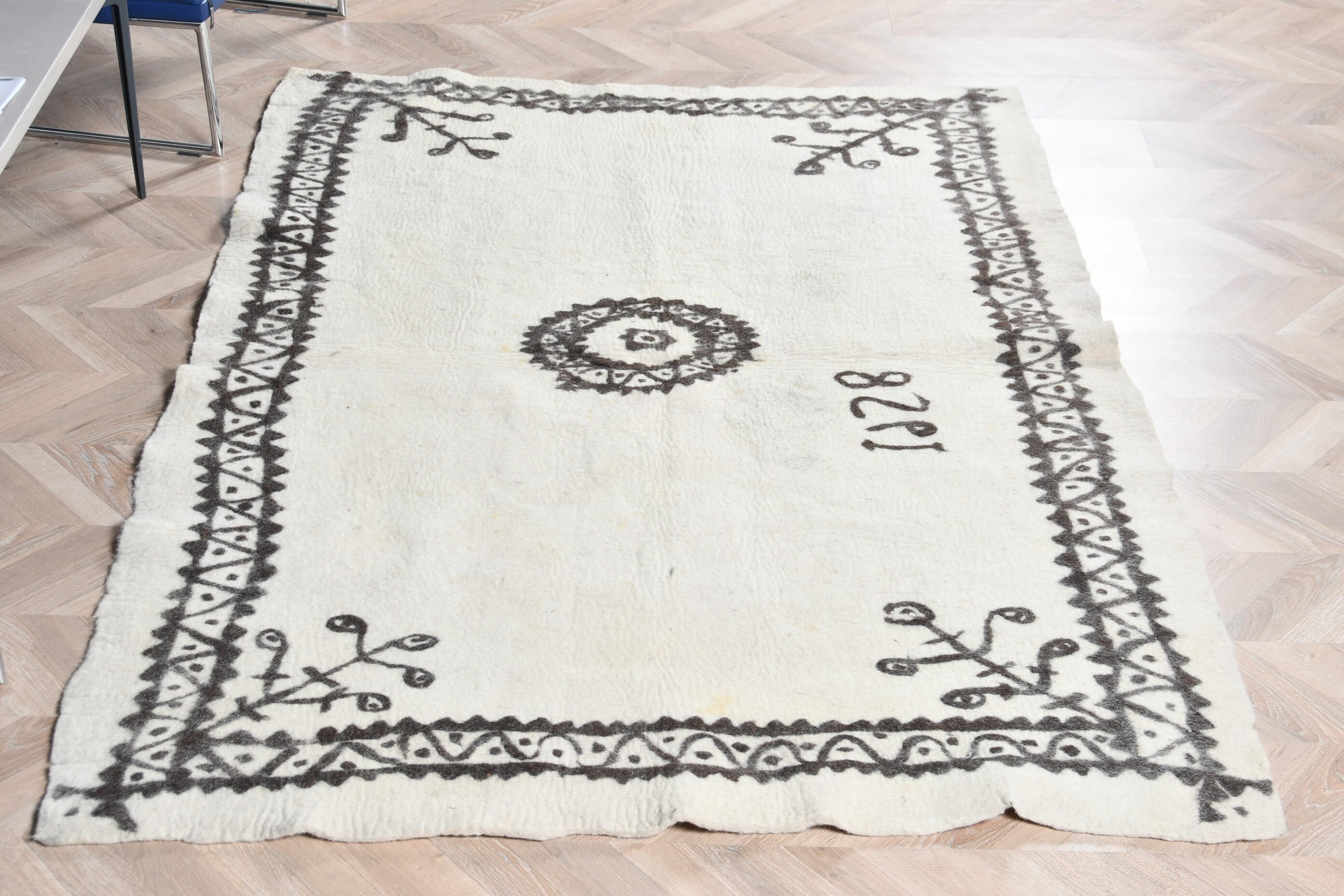 Turkish Rug, 4.7x6.7 ft Area Rug, Wedding Rug, Bedroom Rug, Moroccan Rugs, White Home Decor Rug, Vintage Rug, Dining Room Rug, Kitchen Rugs