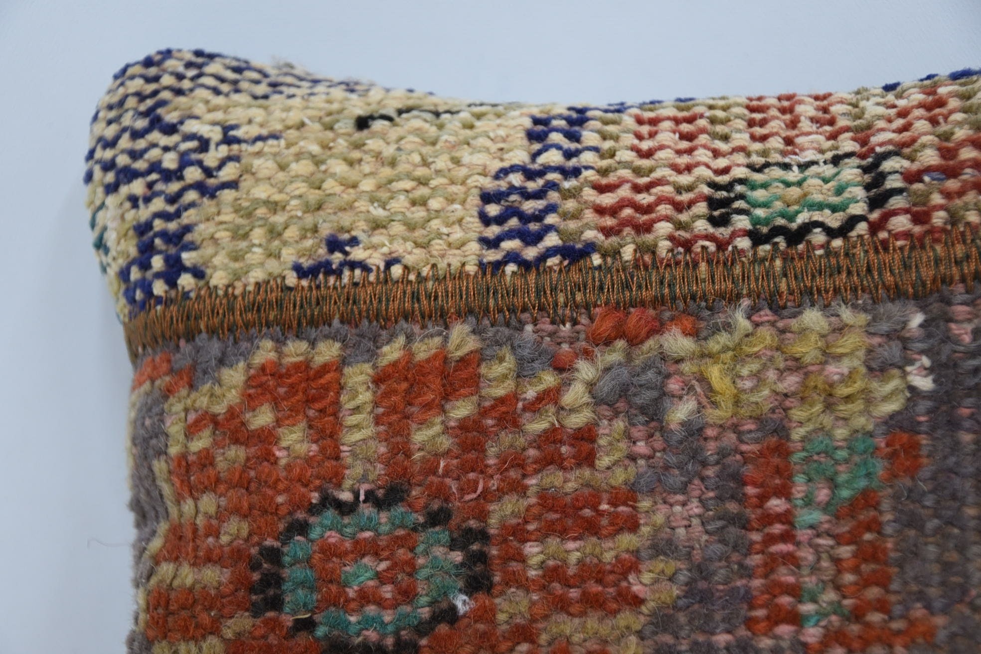 Etnik Kilim Yastık, Boho Chic Yastık, 12"x12" Kırmızı Yastık Kılıfı, Hediye Yastık, Yatak Yastık Sham, Kanepe Yastık