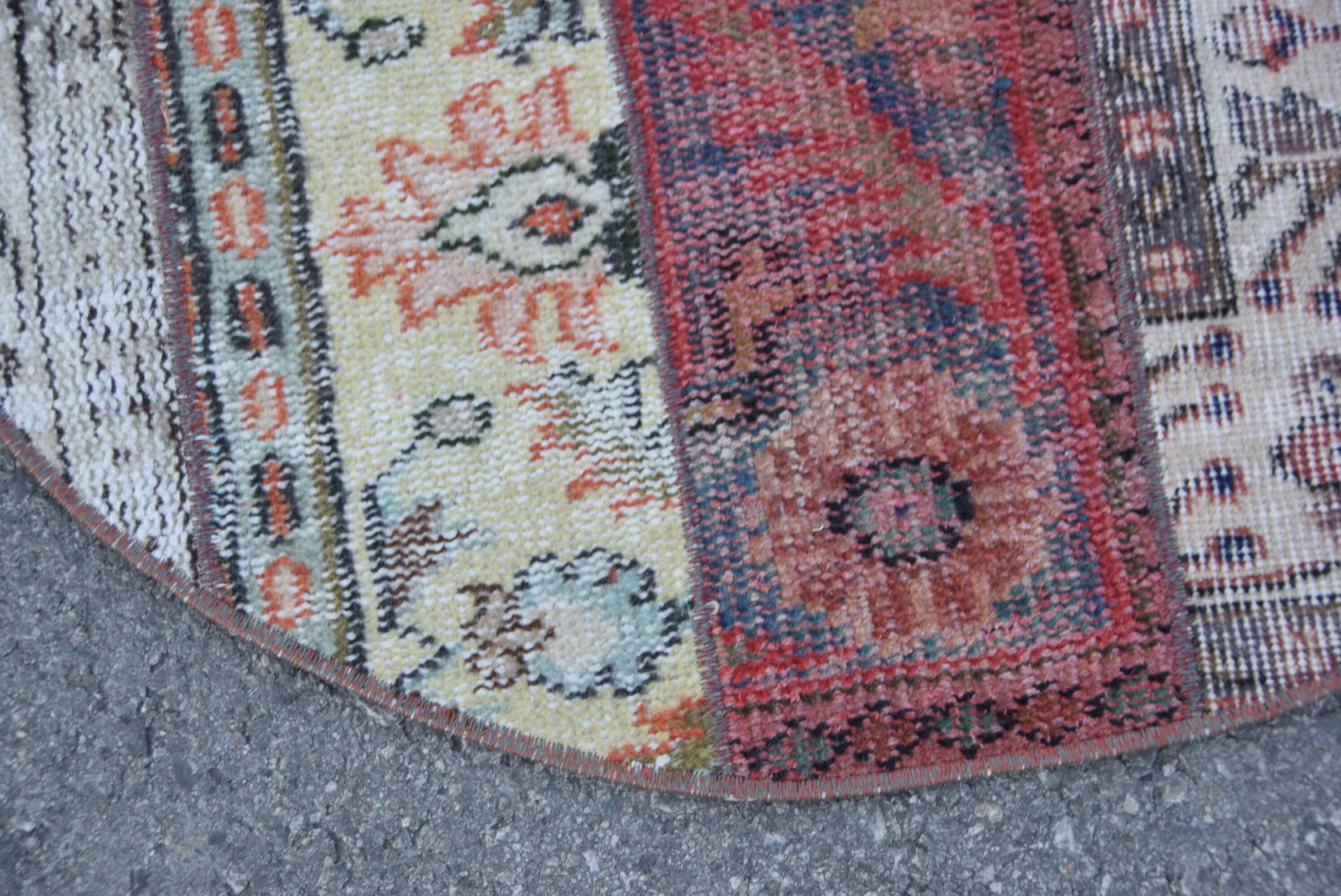 Home Decor Rug, Turkish Rugs, Blue Wool Rugs, Vintage Rugs, Oriental Rugs, Nursery Rug, Rugs for Entry, Car Mat Rug, 2.9x2.9 ft Small Rug