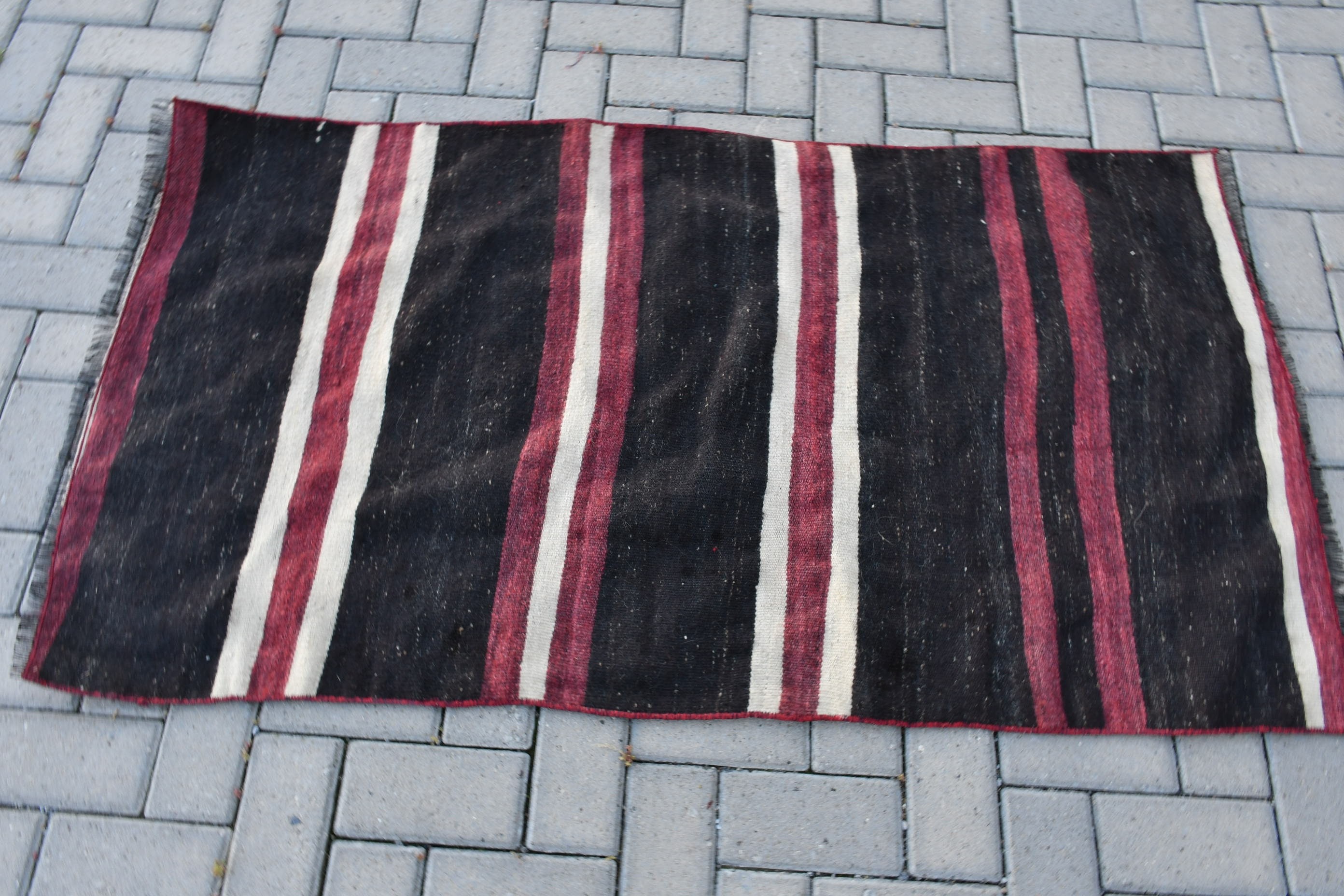 Handmade Rugs, Door Mat Rug, 2.7x5 ft Small Rugs, Oriental Rug, Vintage Rugs, Cool Rug, Turkish Rugs, Kilim, Brown Floor Rug, Nursery Rug