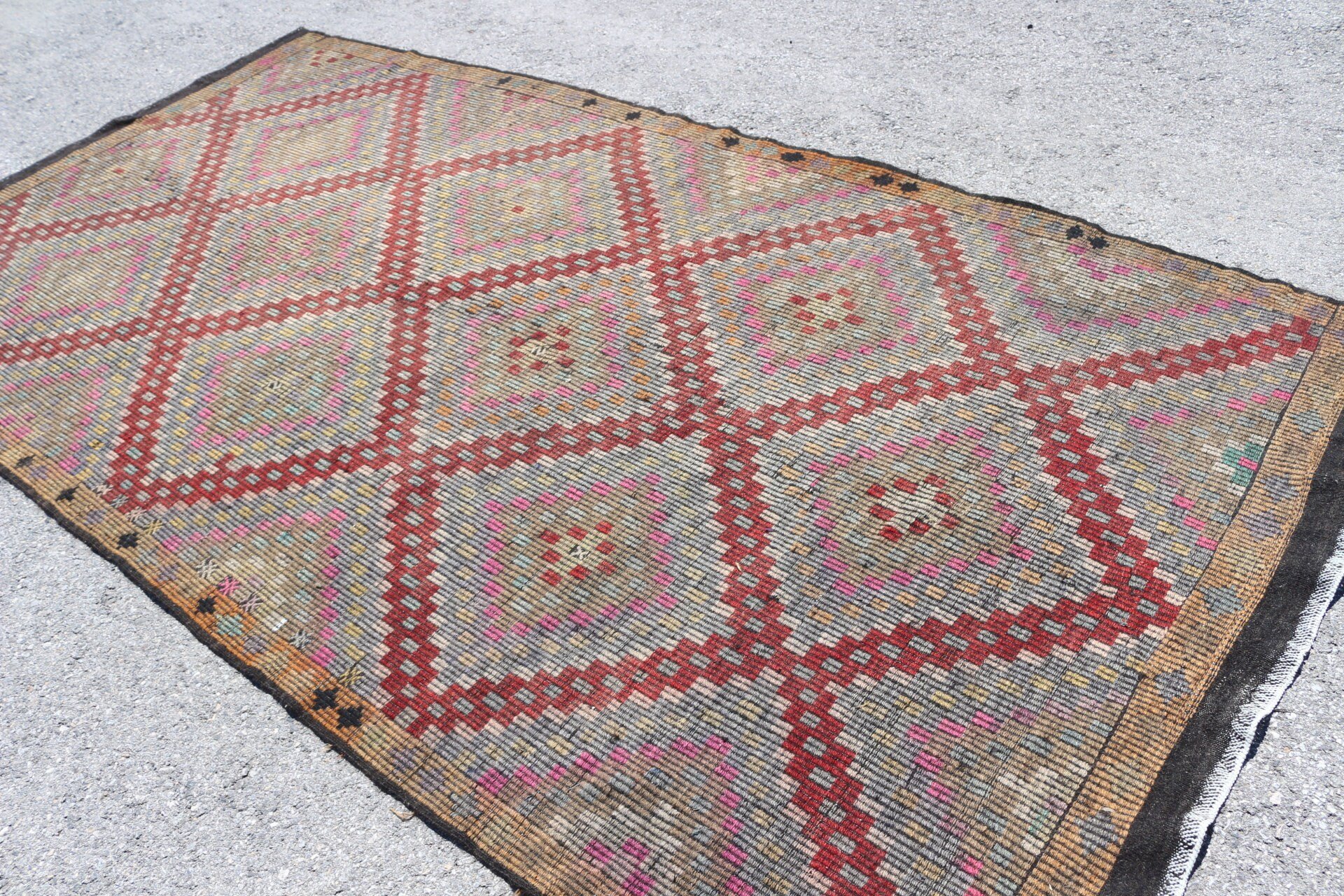 5.7x11.2 ft Large Rugs, Turkish Rug, Kilim, Office Rug, Dining Room Rug, Vintage Rug, Home Decor Rugs, Brown Bedroom Rug, Antique Rugs