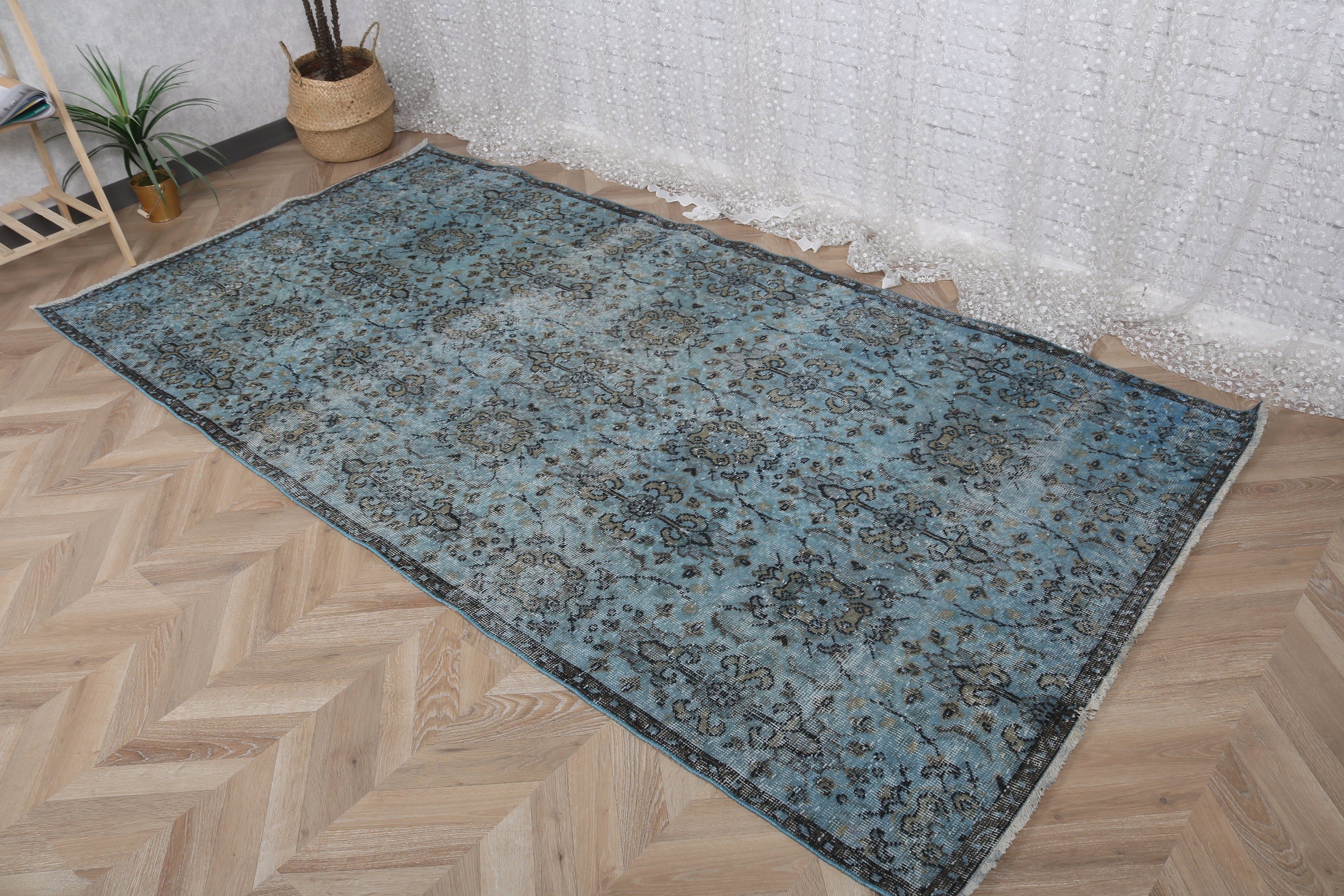 Luxury Rugs, 4.3x8.7 ft Area Rug, Turkish Rugs, Green Neutral Rugs, Vintage Rugs, Bedroom Rugs, Floor Rugs, Handwoven Rug, Neutral Rugs