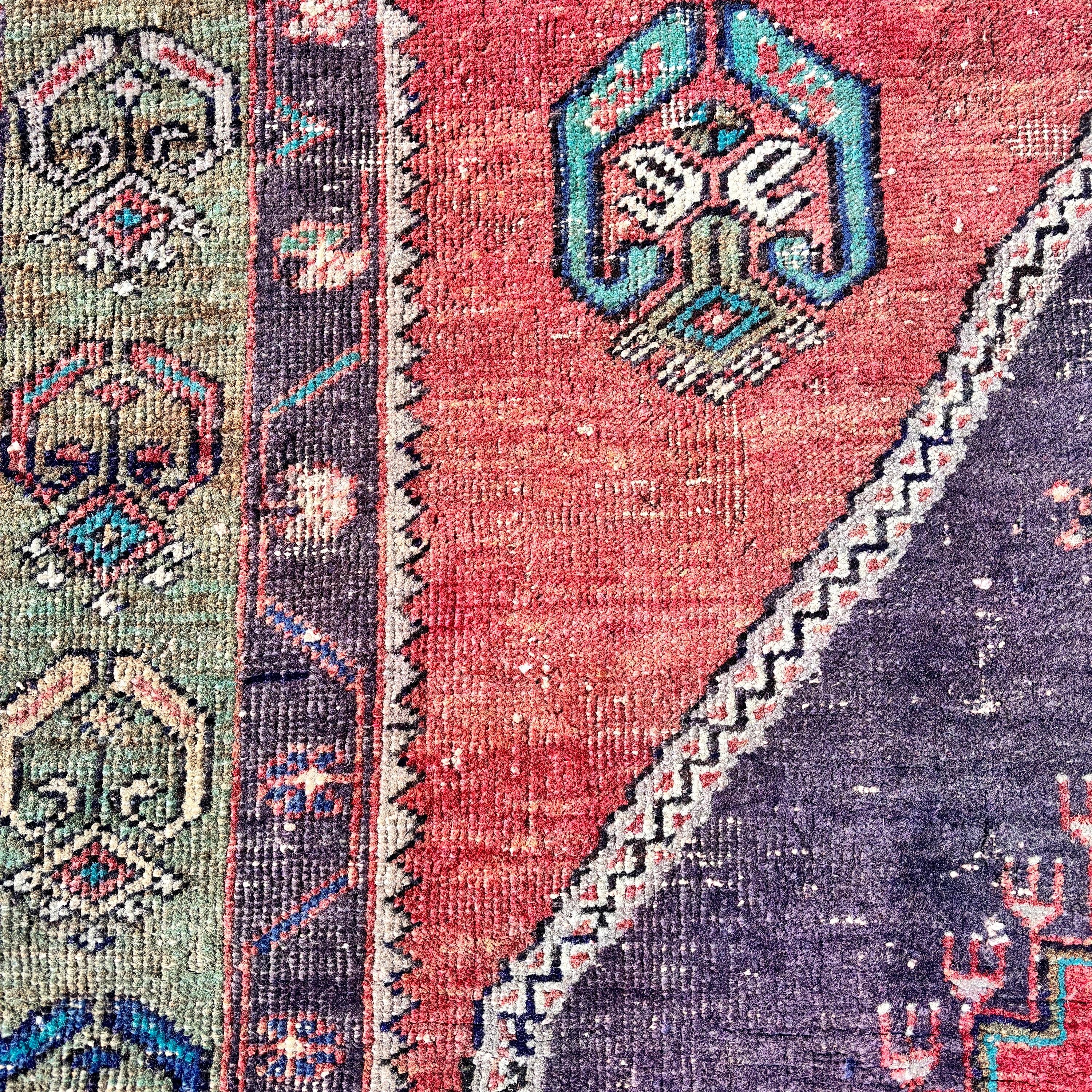 Wall Hanging Rug, Floor Rugs, Turkish Rugs, Red Home Decor Rug, Handmade Rugs, Neutral Rug, Entry Rug, 1.6x3.2 ft Small Rug, Vintage Rug