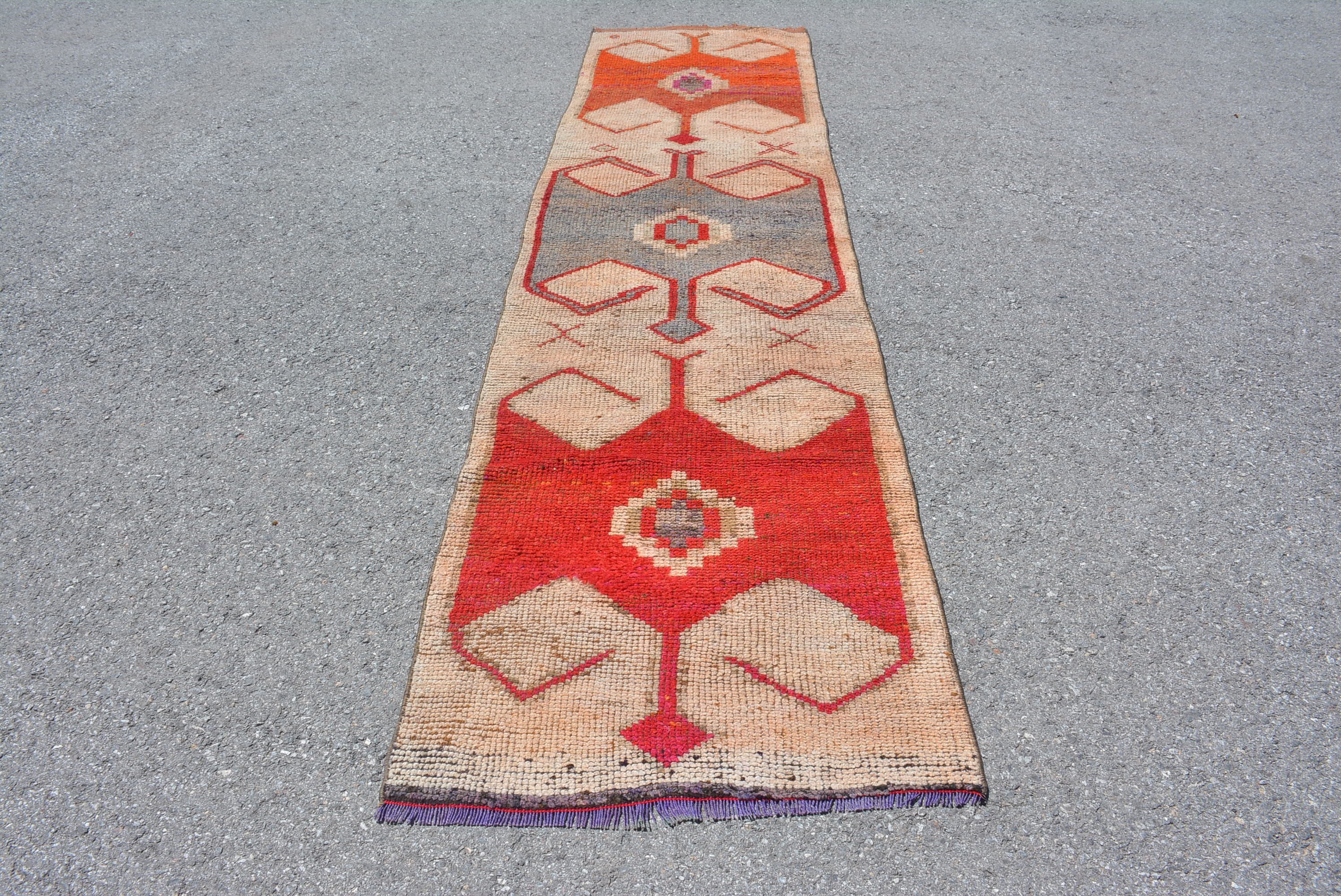 Corridor Rug, 2.8x11.2 ft Runner Rug, Floor Rug, Kitchen Rugs, Rugs for Runner, Cool Rug, Vintage Rug, Long Runner Rug Rugs, Turkish Rug