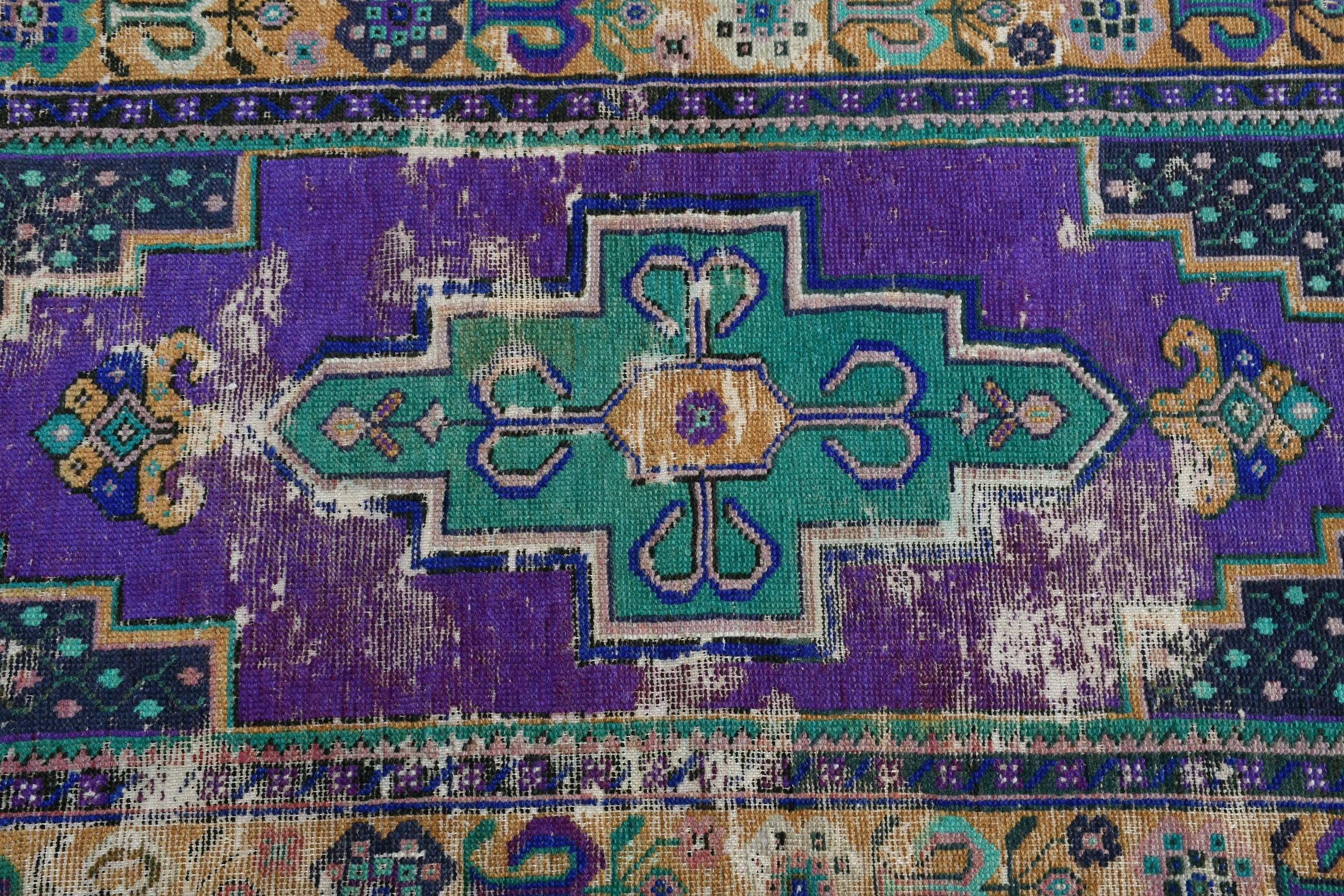 Purple Antique Rug, 2.6x6 ft Accent Rug, Vintage Rug, Boho Rug, Turkish Rugs, Bedroom Rug, Moroccan Rug, Kitchen Rug, Oriental Rugs