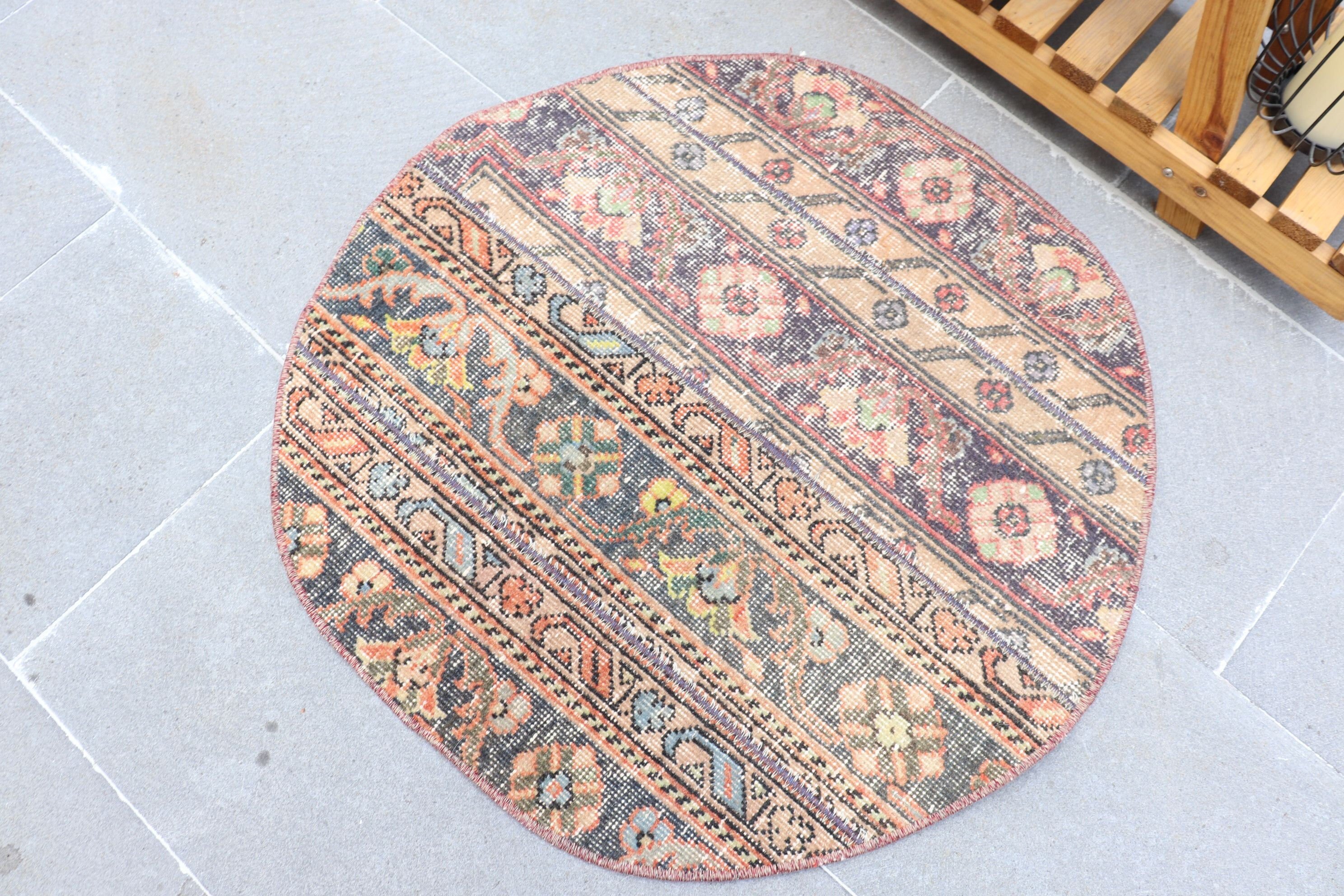 Kitchen Rug, Purple Oriental Rug, Cool Rugs, Turkish Rug, Bedroom Rug, Rugs for Wall Hanging, 2.2x2.3 ft Small Rugs, Art Rugs, Vintage Rug