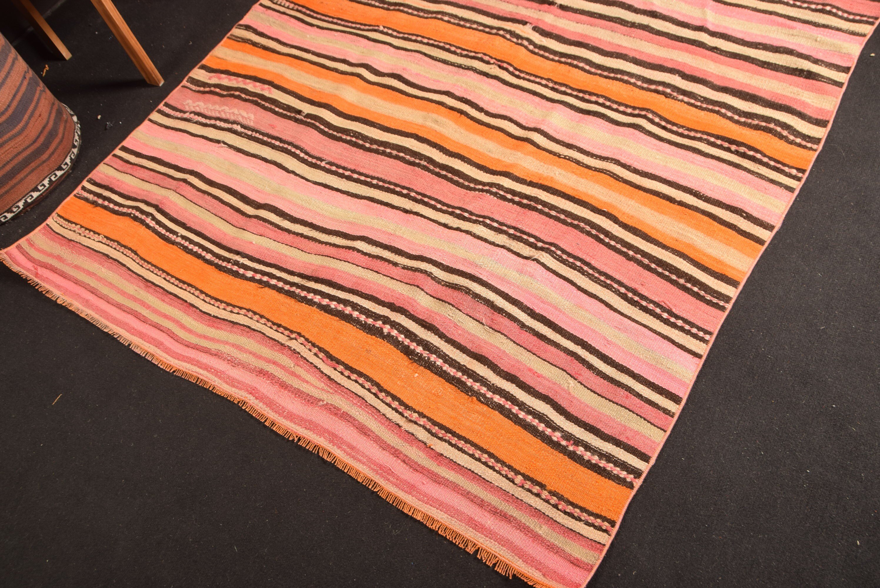 Anadolu Halıları, Yer Halısı, Kilim, Pembe Yün Halı, Yurt Halıları, 5.1x6.1 ft Alan Halısı, Yemek Odası Halıları, Türk Halısı, Vintage Halılar