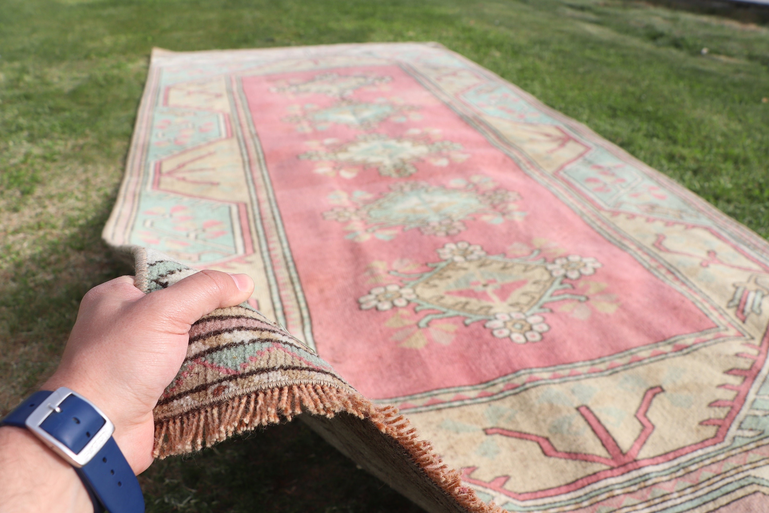 Oriental Rug, 4.4x9.4 ft Large Rugs, Salon Rug, Red Boho Rugs, Vintage Rug, Large Vintage Rug, Kitchen Rugs, Decorative Rugs, Turkish Rugs