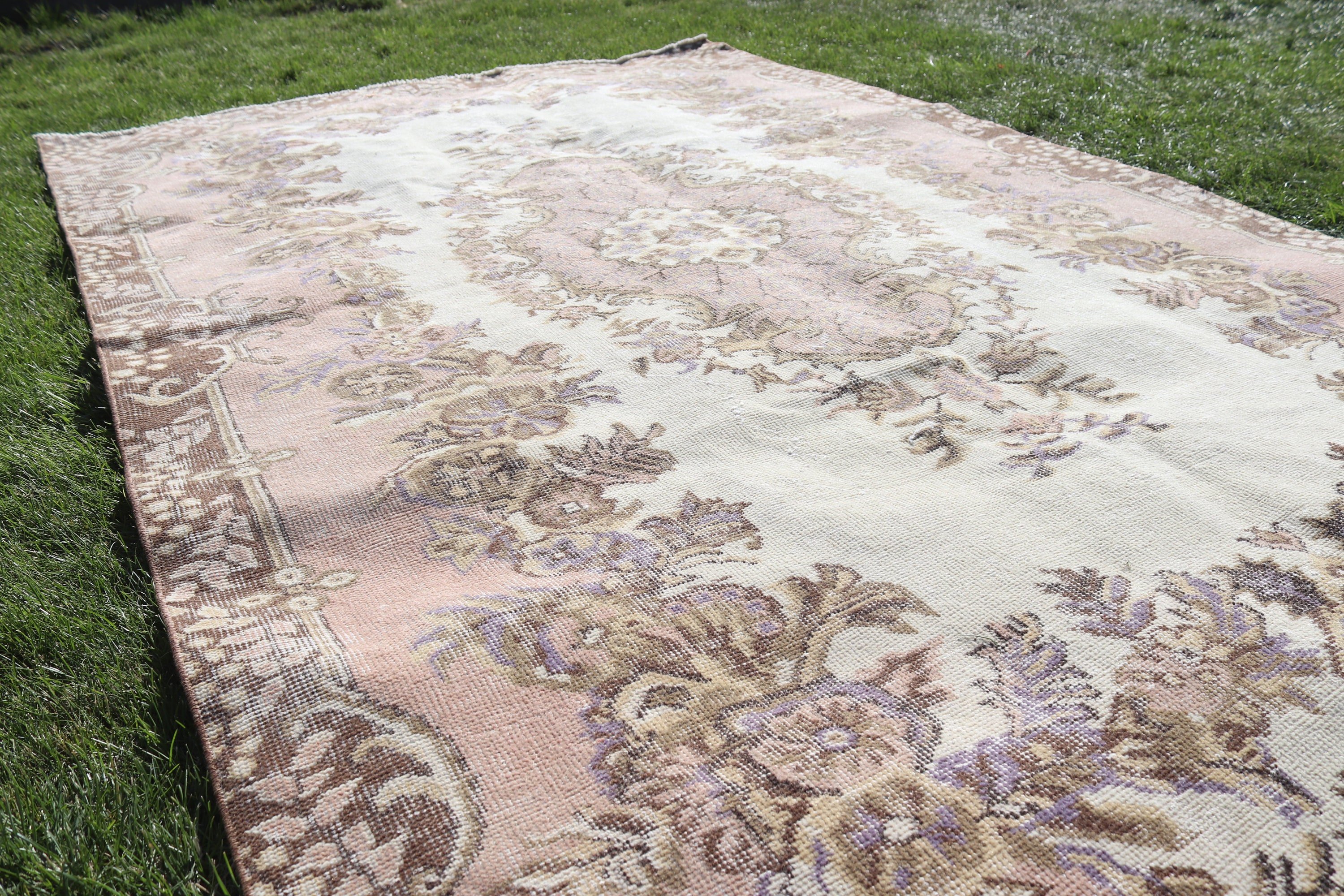 Büyük Vintage Halı, Antika Halılar, Oturma Odası Halıları, Türk Halıları, Vintage Halılar, 5.3x9 ft Büyük Halılar, Kahverengi El Dokuma Halılar, Ev Dekorasyonu Halısı