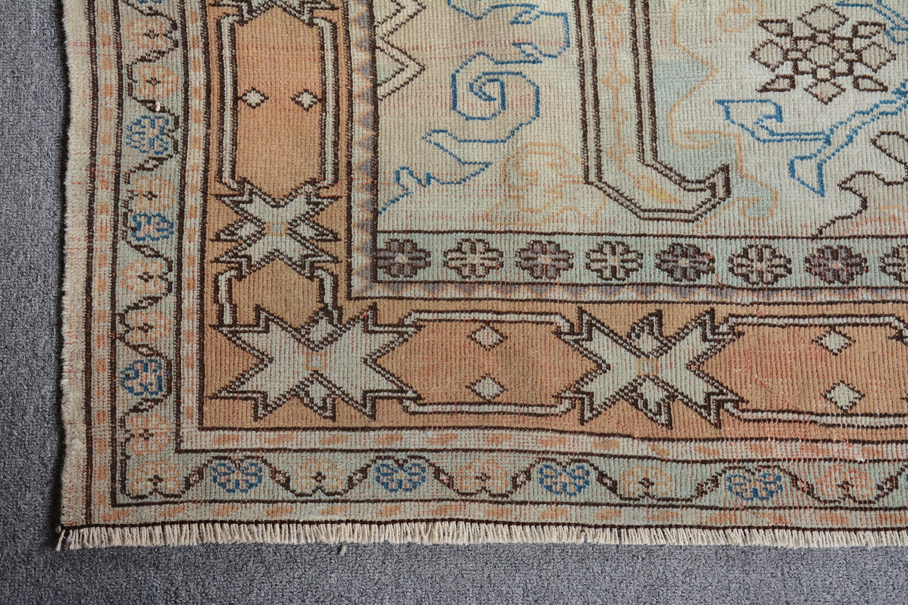 Oriental Rug, Vintage Rugs, Oushak Rug, Rugs for Bedroom, 4.2x5.6 ft Accent Rug, Bedroom Rug, Kitchen Rugs, Turkish Rug, Vintage Decor Rug