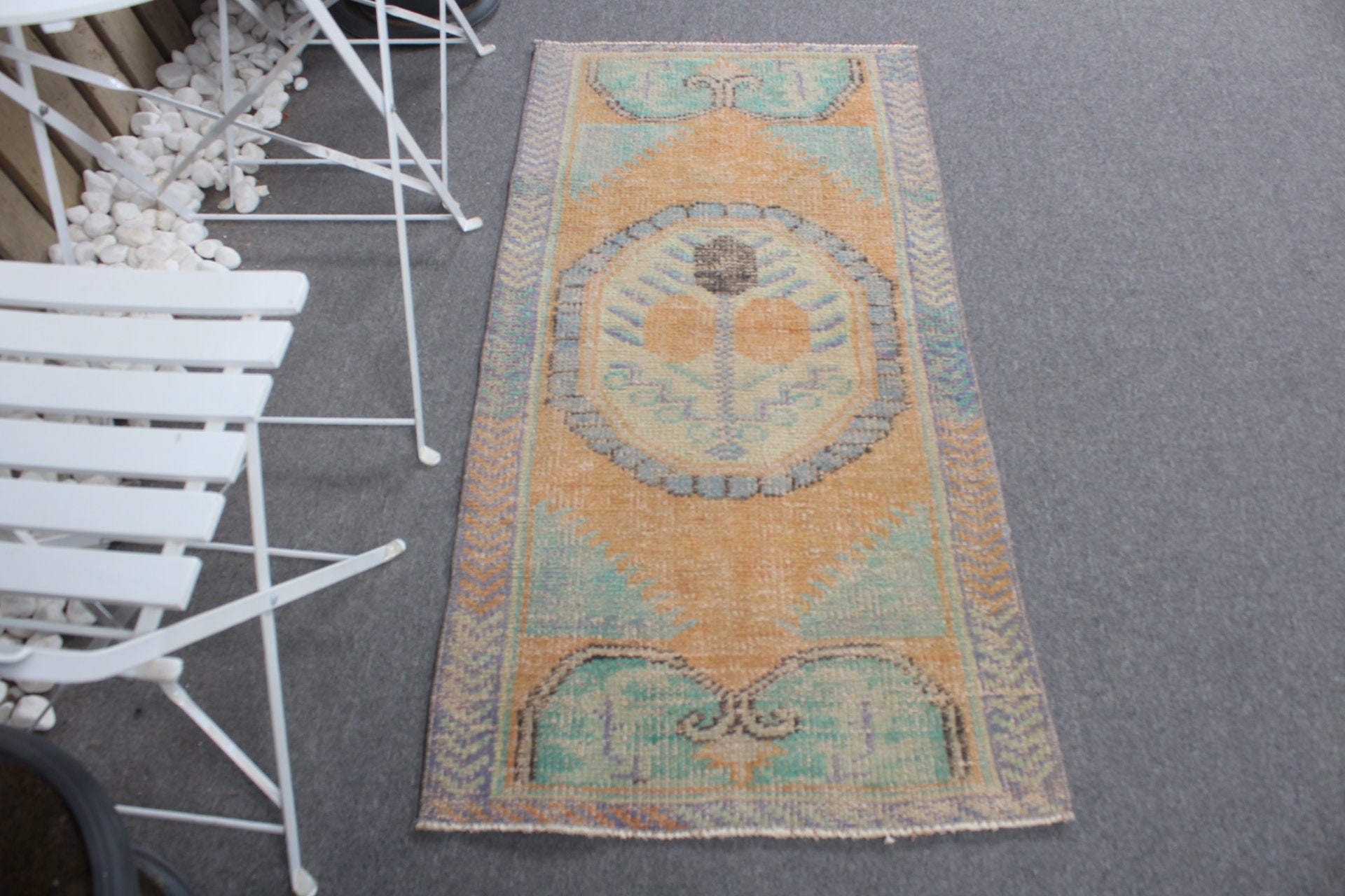 Rugs for Bedroom, Bathroom Rug, Turkish Rug, Orange Bedroom Rug, Vintage Rugs, Entry Rug, Moroccan Rug, Kitchen Rug, 2.2x4.5 ft Small Rugs