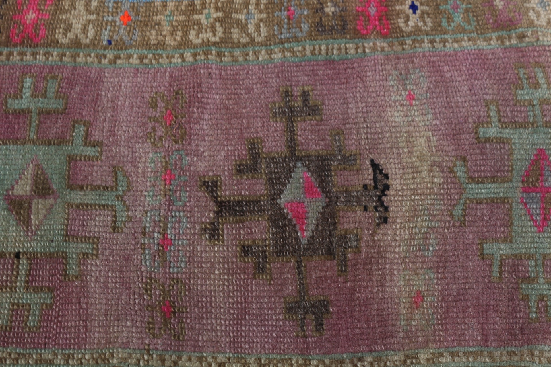 Nursery Rugs, Anatolian Rugs, Vintage Rug, 1.4x2 ft Small Rug, Bathroom Rug, Purple Anatolian Rug, Turkish Rug, Floor Rug, Hand Woven Rug