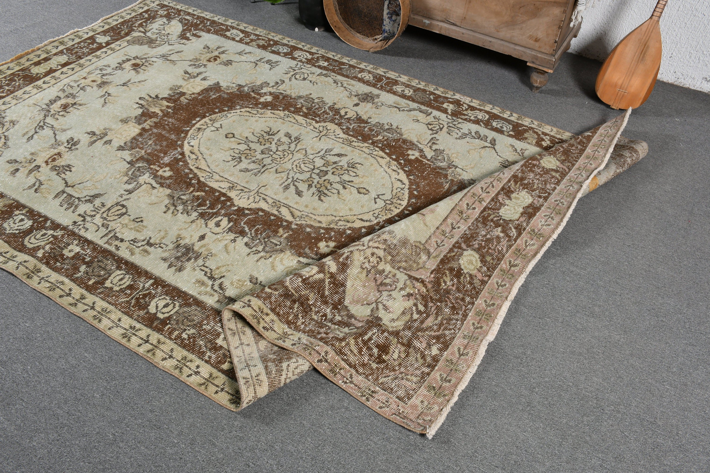 Dış Mekan Halıları, Kahverengi Oryantal Halı, Türk Halıları, Yatak Odası Halıları, Vintage Halı, Yer Halısı, Fas Halısı, Oturma Odası Halıları, 5.4x9 ft Büyük Halılar