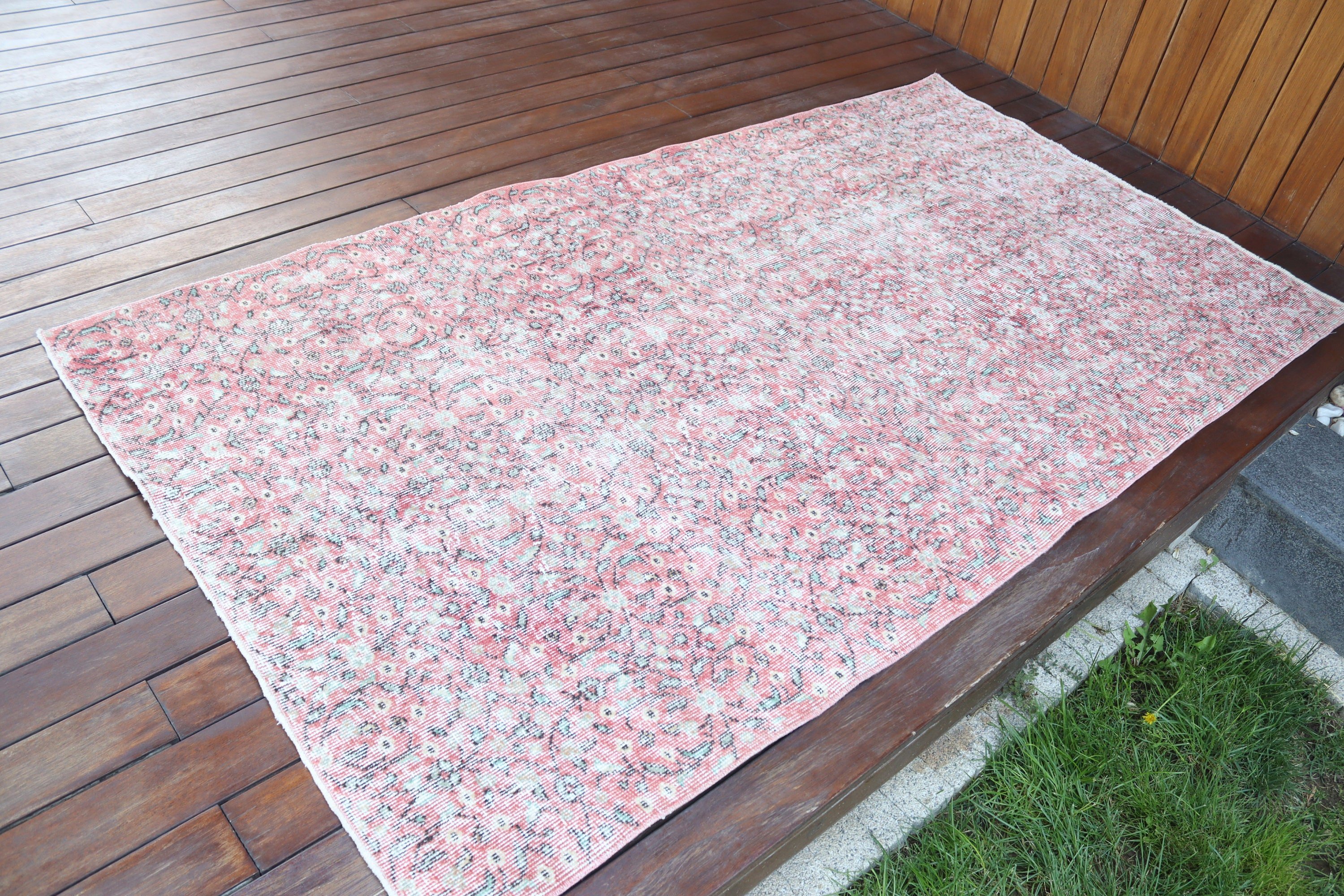 Neutral Rug, Bedroom Rugs, Red Cool Rug, Nursery Rugs, 3.7x6.8 ft Area Rugs, Turkish Rug, Boho Area Rug Rugs, Vintage Rugs