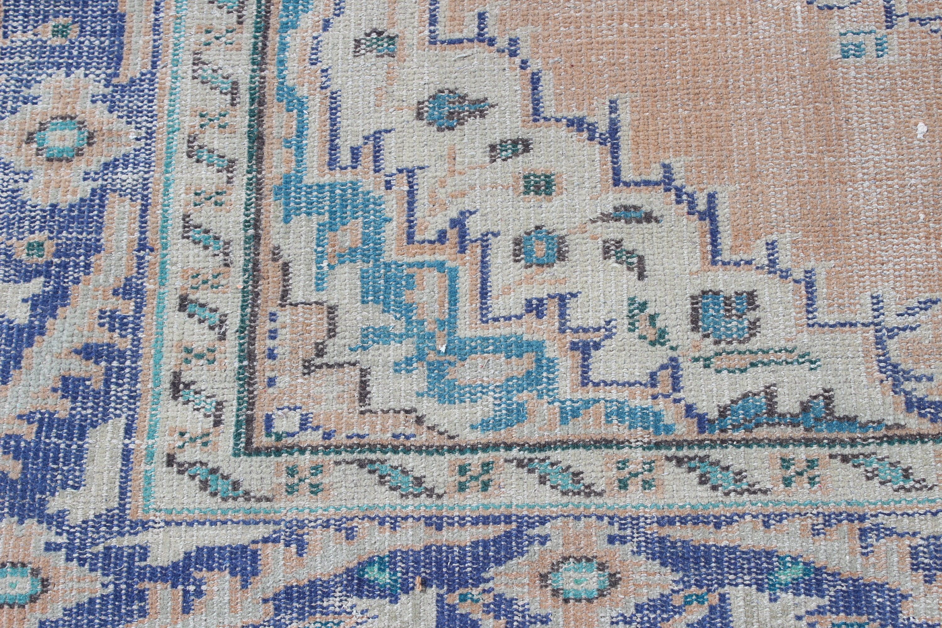 Geometrik Halılar, Büyük Oushak Halılar, Nötr Halılar, Vintage Halılar, Büyük Vintage Halılar, Turuncu Boho Halı, 6.1x9 ft Büyük Halı, Türk Halısı