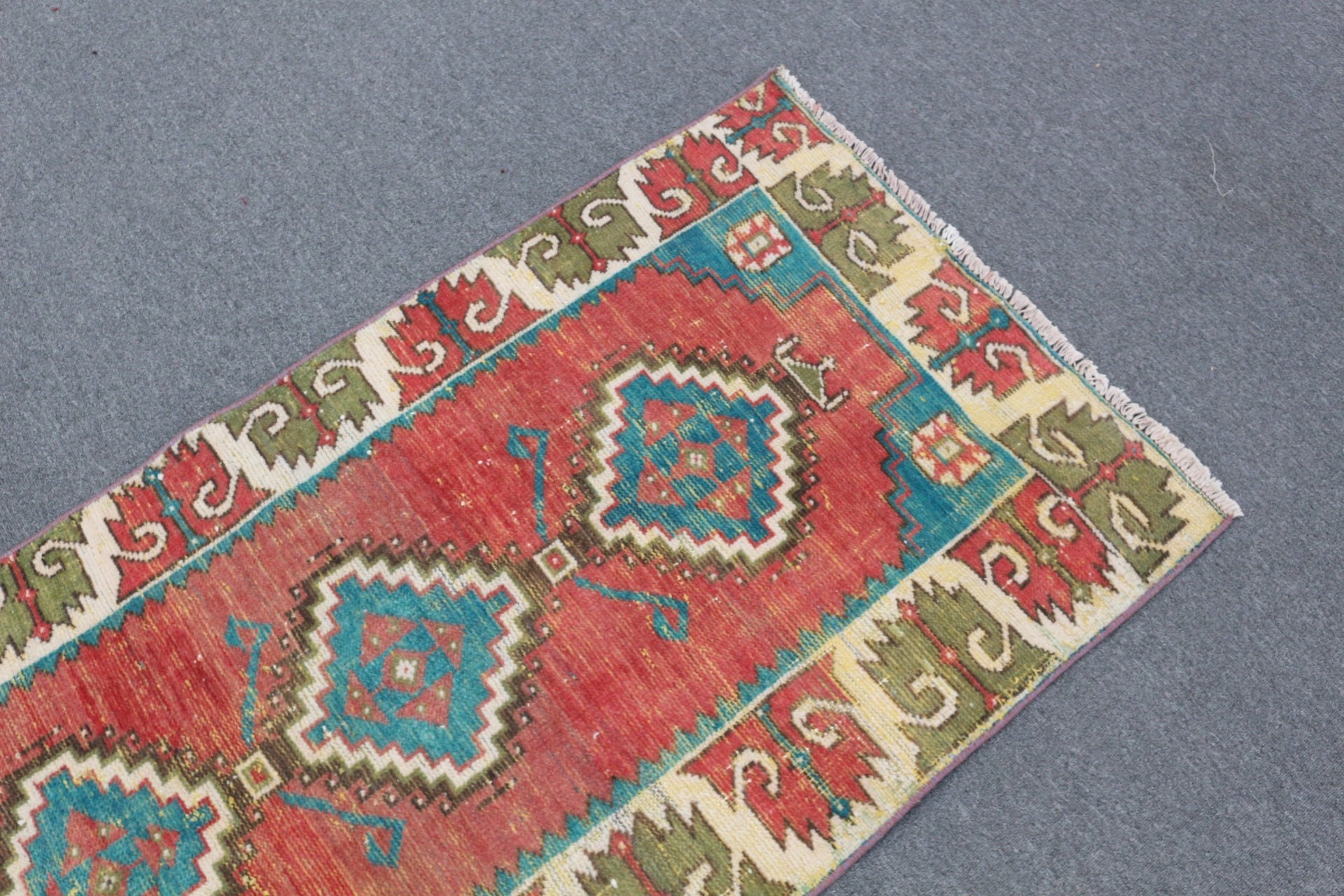 Oushak Rugs, Red Home Decor Rugs, 2.6x4.7 ft Small Rug, Turkish Rug, Vintage Rug, Moroccan Rug, Wall Hanging Rugs, Eclectic Rugs, Bath Rug