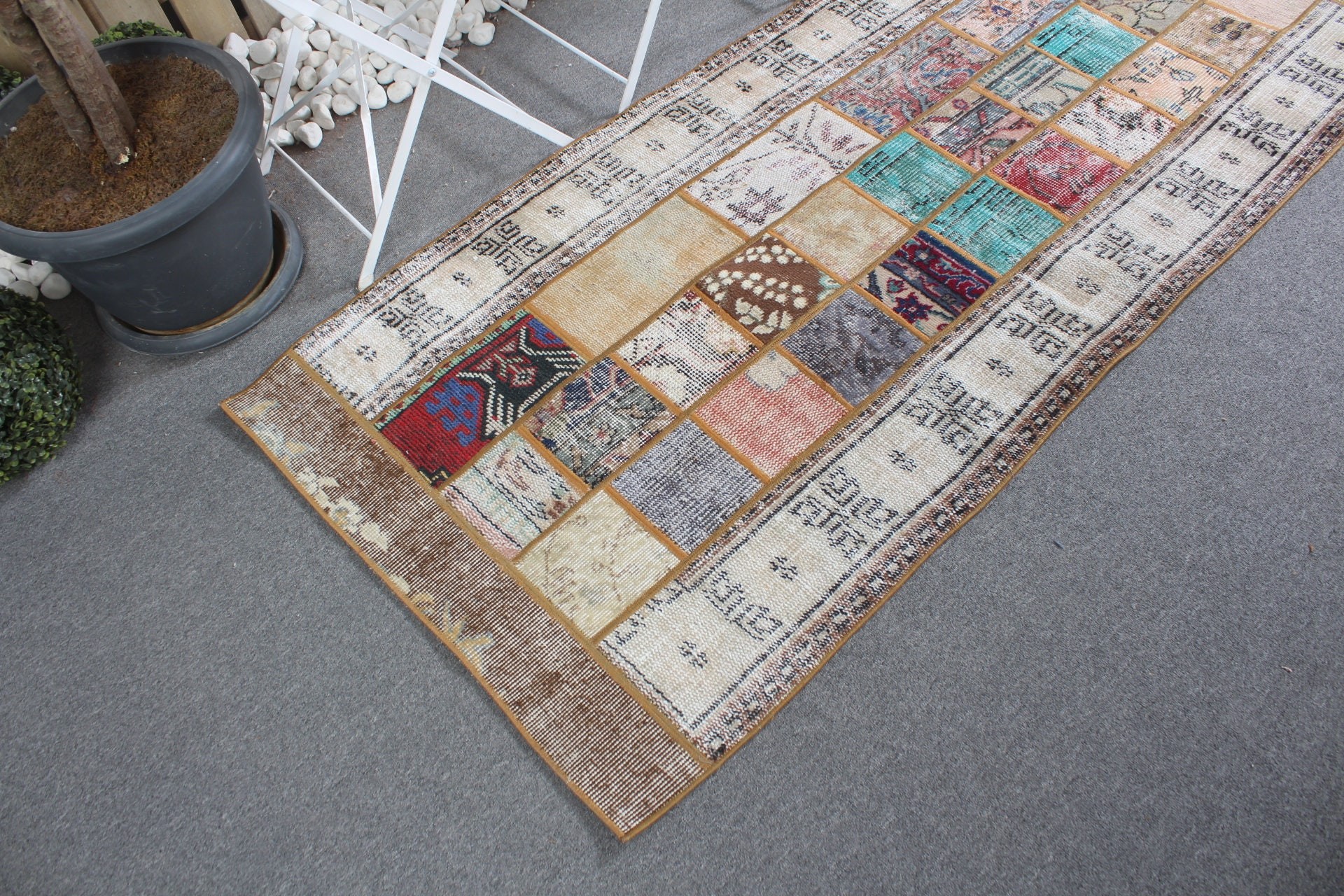 Entry Rug, Beige Wool Rug, Nursery Rug, Bedroom Rug, Turkish Rug, 2.9x6.4 ft Accent Rugs, Rugs for Kitchen, Vintage Rugs