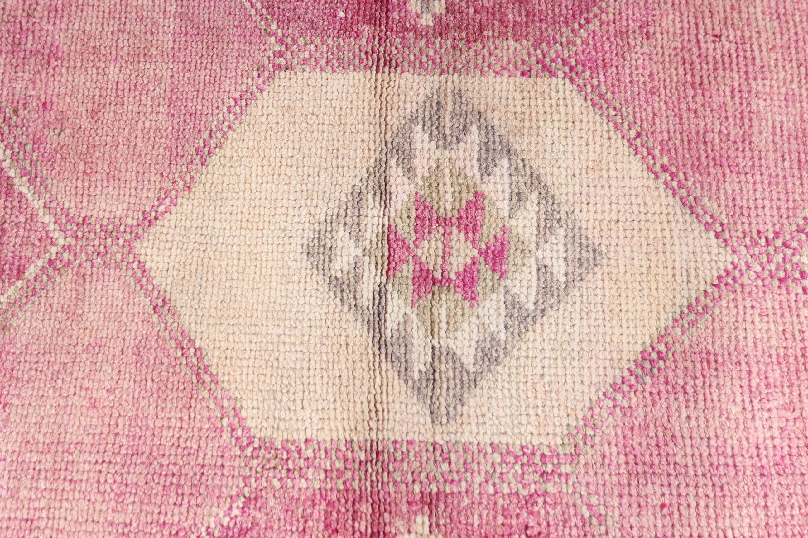 3x10.4 ft Runner Rug, Oushak Rug, Stair Rugs, Vintage Rugs, Wool Rug, Pink Oriental Rug, Turkey Rugs, Rugs for Kitchen, Turkish Rug