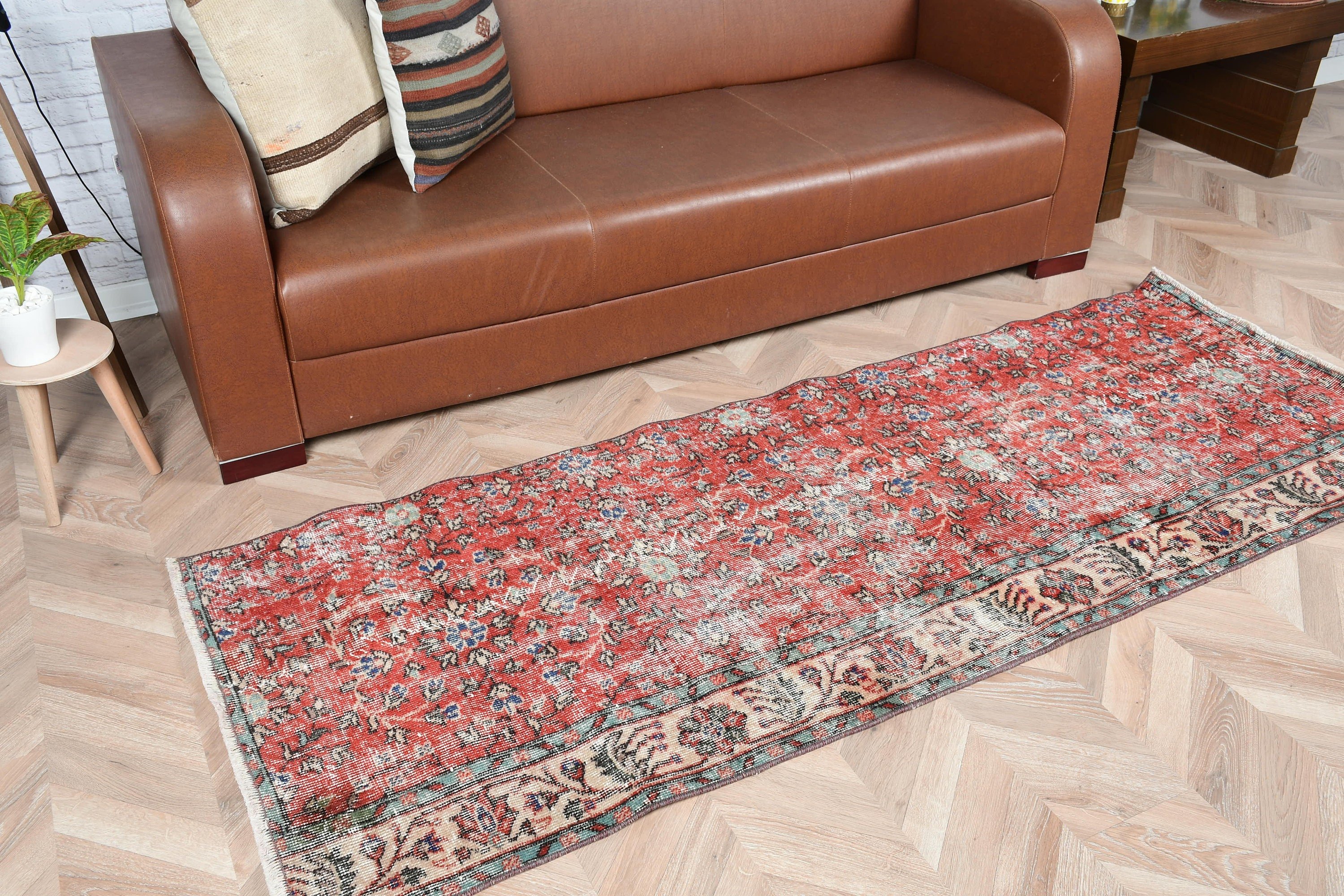 Vintage Rugs, Stair Rugs, Boho Rugs, Wool Rug, 2.7x7.2 ft Runner Rugs, Outdoor Rug, Rugs for Stair, Red Antique Rug, Turkish Rug, Cool Rug