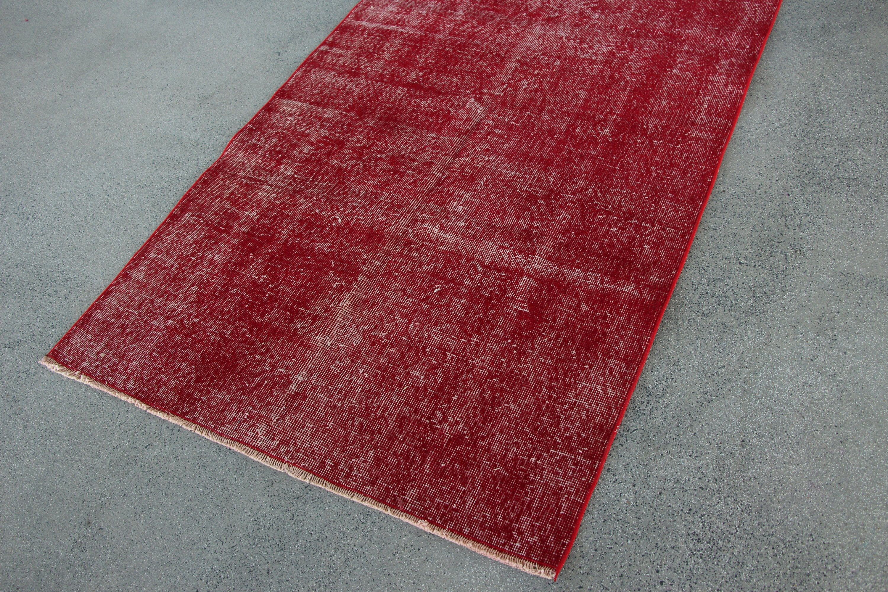 Wool Rug, Rugs for Area, Floor Rugs, Kitchen Rugs, 3.7x6.8 ft Area Rug, Vintage Rug, Red Anatolian Rugs, Turkish Rug, Home Decor Rugs