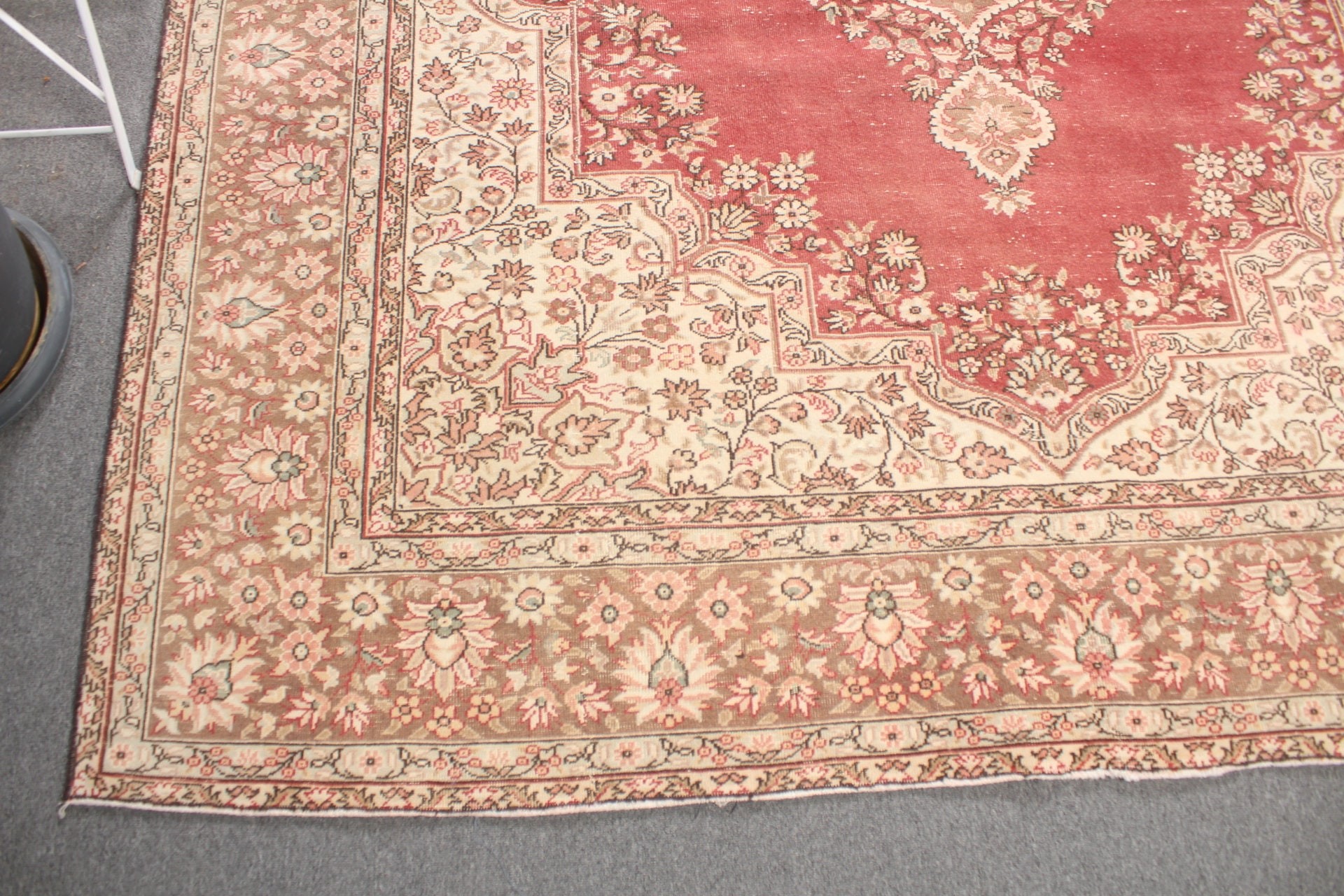 Düz Dokuma Halı, Yatak Odası Halısı, 6.9x9.8 ft Büyük Halı, Bej Soğuk Halı, Anadolu Halısı, Vintage Halı, Yemek Odası Halıları, Türk Halıları