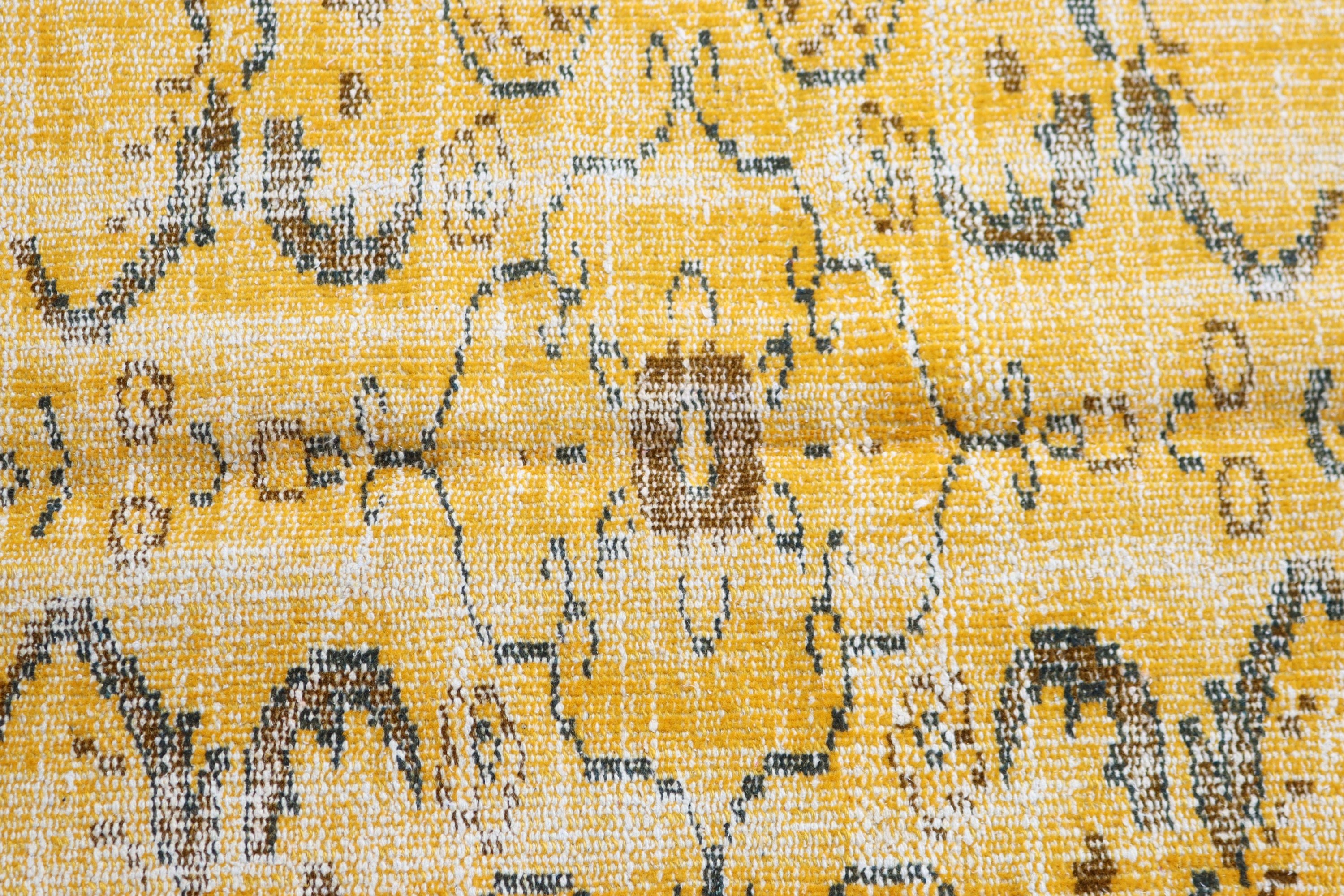 Vintage Rug, Oushak Rug, Yellow Bedroom Rugs, Turkish Rug, Large Oushak Rugs, Neutral Rug, Modern Rug, Dining Room Rugs, 5x8.1 ft Large Rug