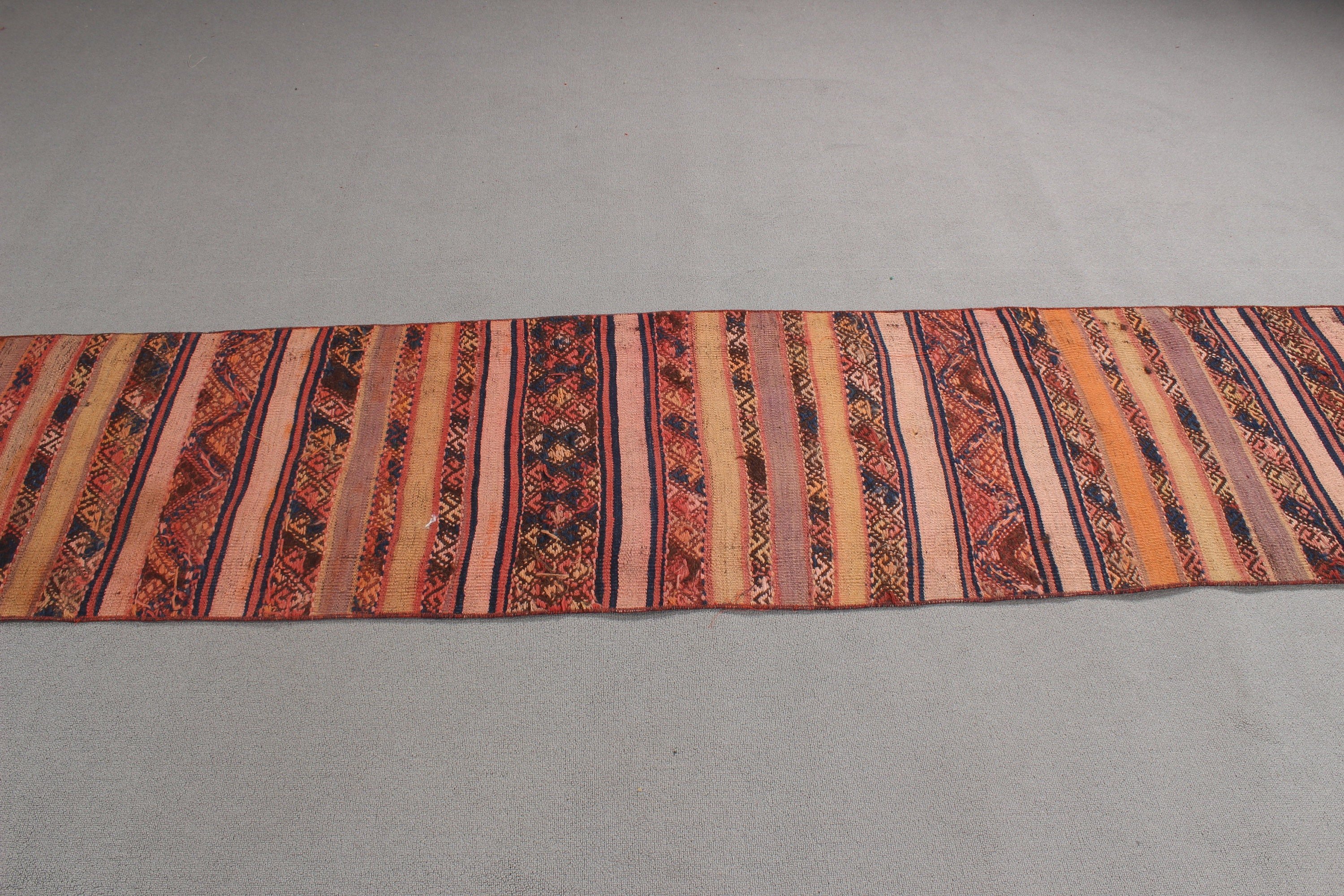 Mutfak Halıları, Ofis Halıları, Türk Halıları, Vintage Halılar, Lüks Halı, Kilim, Beni Ourain Runner Halısı, 2x10.7 ft Runner Halısı, Kahverengi Fas Halıları