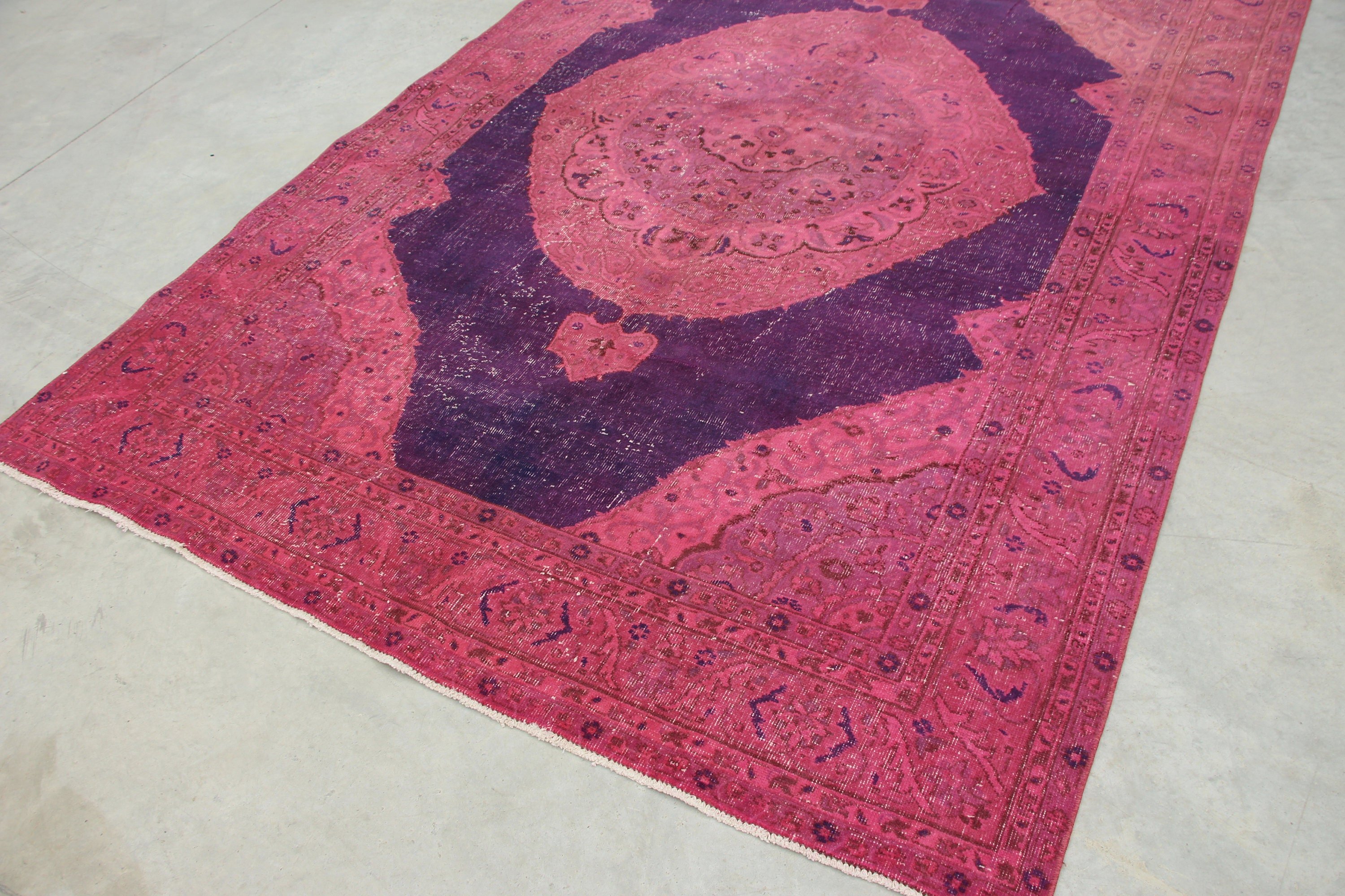 Turkish Rugs, Vintage Rug, Rugs for Dining Room, Salon Rug, Floor Rug, Antique Rugs, Bedroom Rug, 6.4x9.8 ft Large Rug, Pink Antique Rug