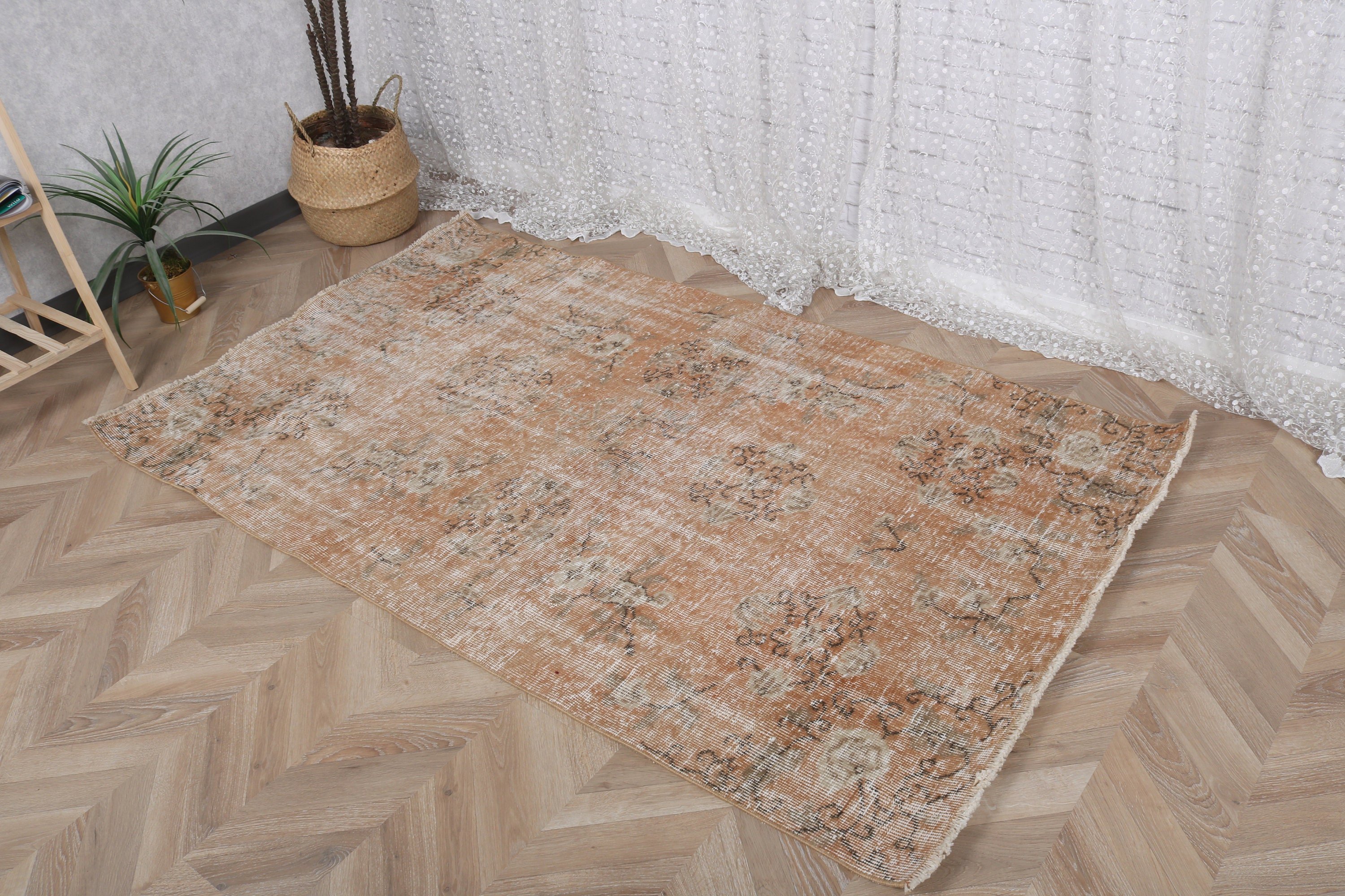 Kabile Halısı, Boho Vurgulu Halı, Dekoratif Halılar, Vintage Halılar, Yer Halısı, Kahverengi Açıklama Halısı, Türk Halısı, Modern Halı, 3,8x6,3 ft Vurgulu Halılar